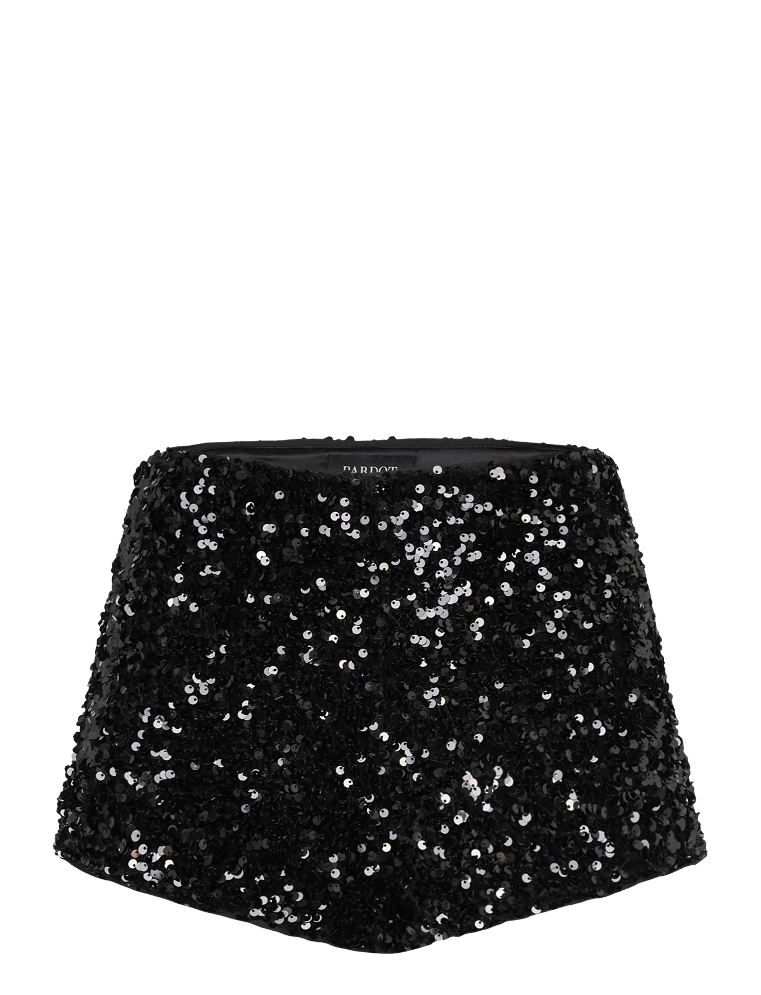 WRENLEY SEQUIN MINI SHORT - BLACK