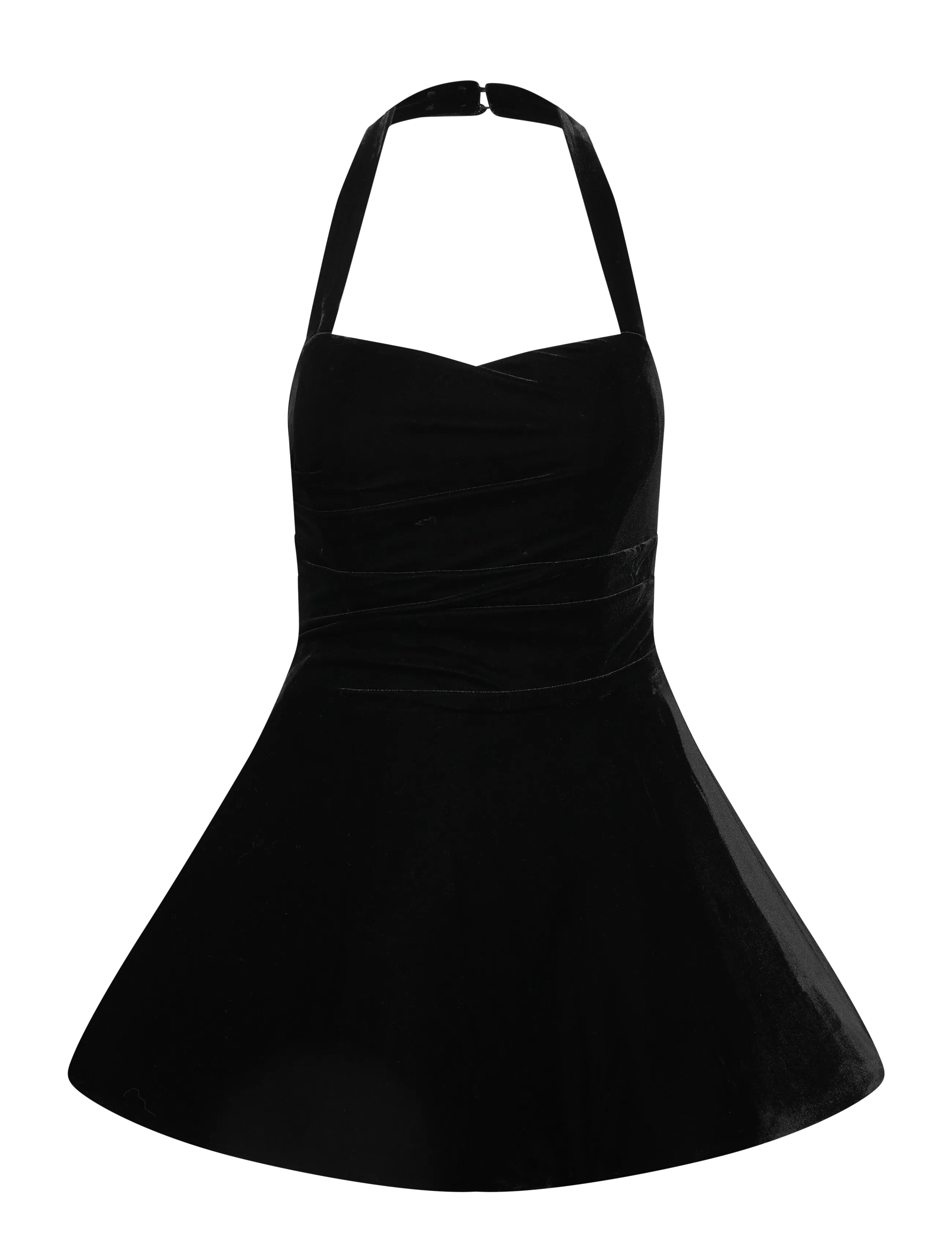 BARDOT Agathena Velour Mini Kleid Schwarz - 38 - Damen