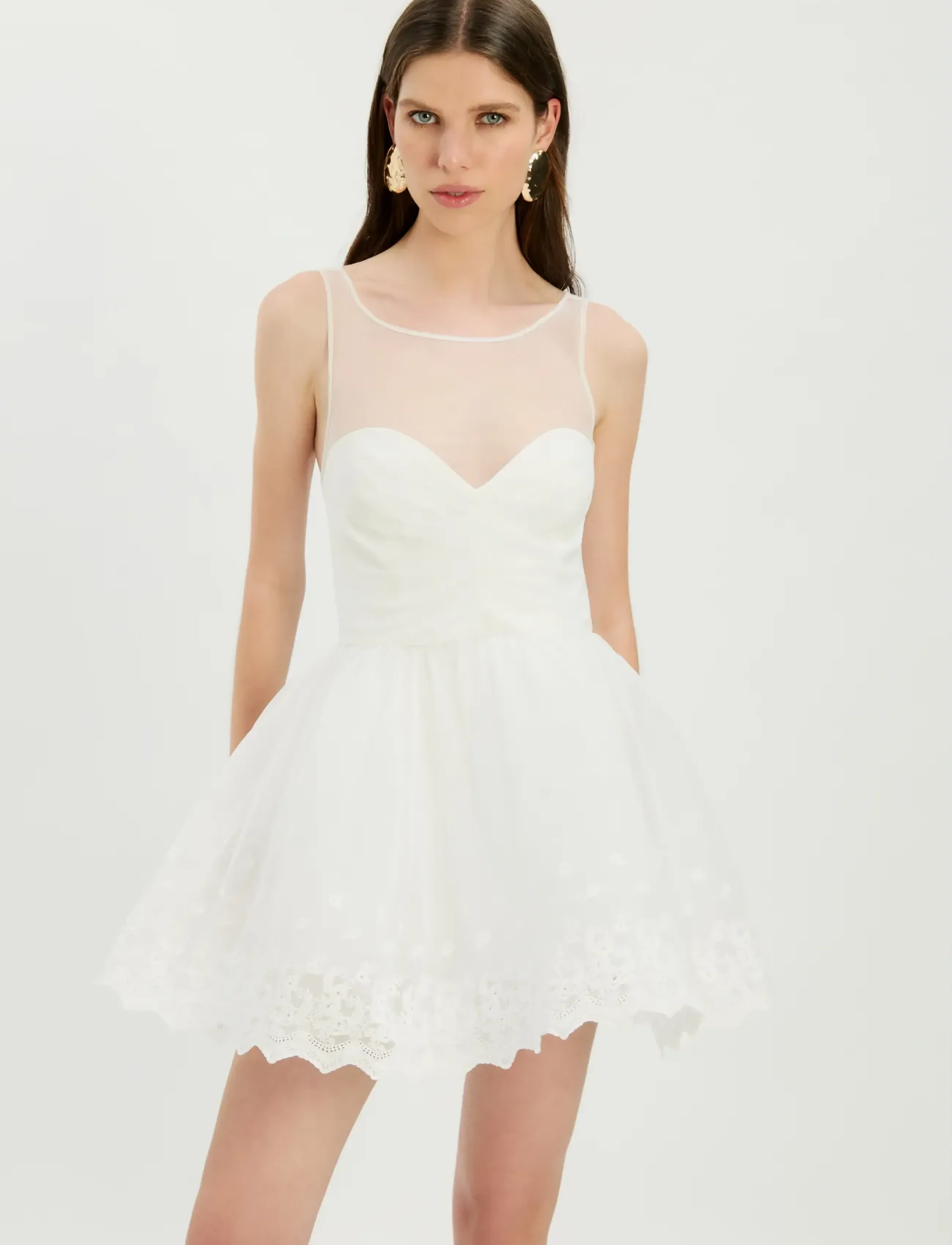 Bardot - HILDA HOOP MINI DRESS - konfirmation - ivory - 3