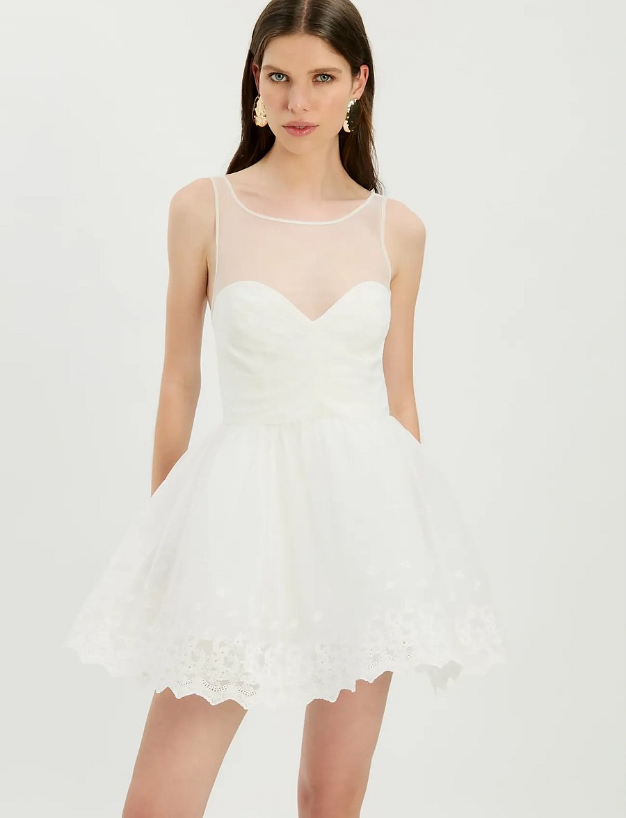 Bardot - HILDA HOOP MINI DRESS - konfirmatsioon - ivory - 3