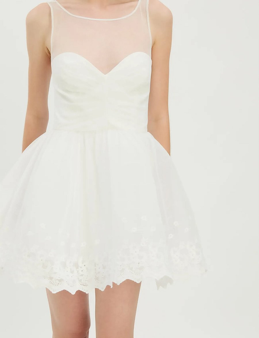 Bardot - HILDA HOOP MINI DRESS - konfirmatsioon - ivory - 4
