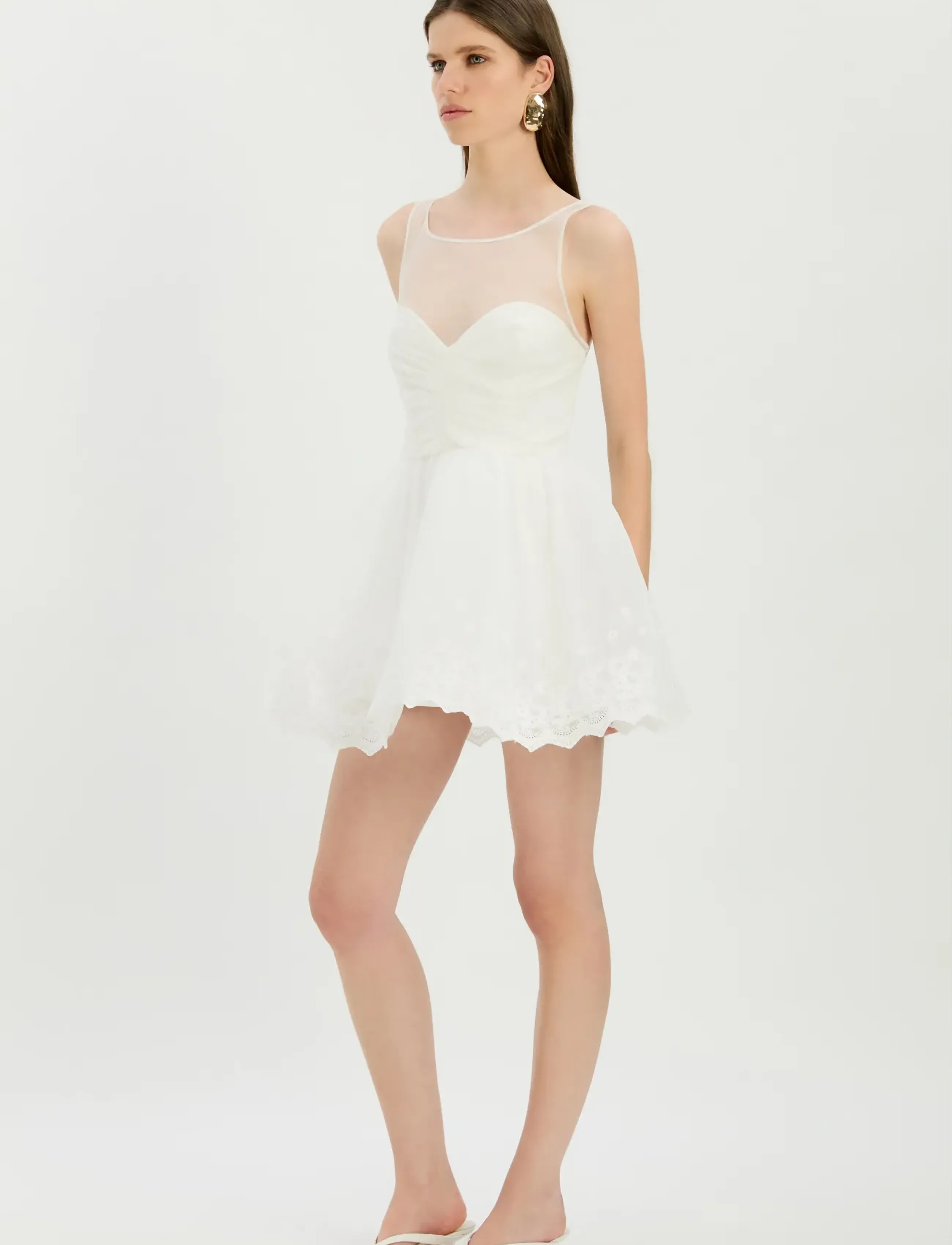 Bardot - HILDA HOOP MINI DRESS - konfirmation - ivory - 5
