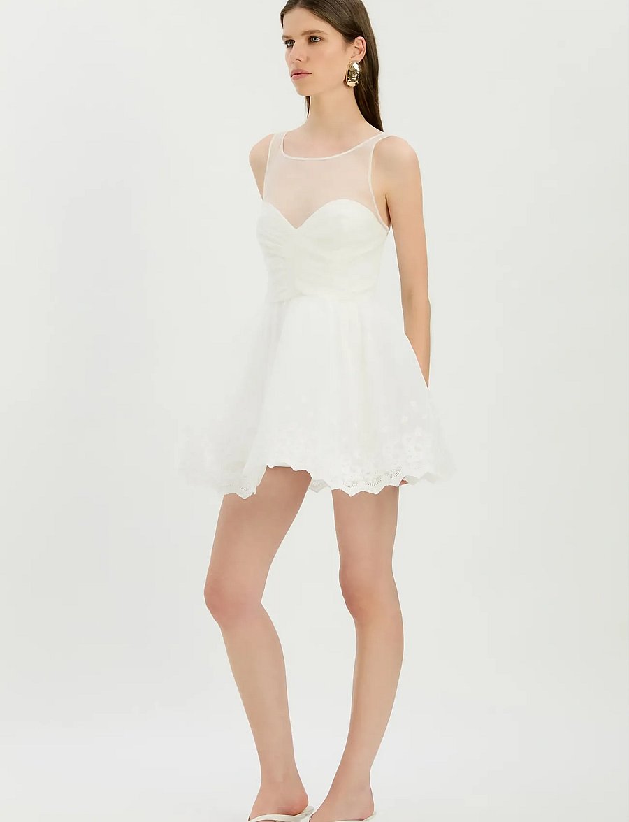 Bardot - HILDA HOOP MINI DRESS - konfirmatsioon - ivory - 5