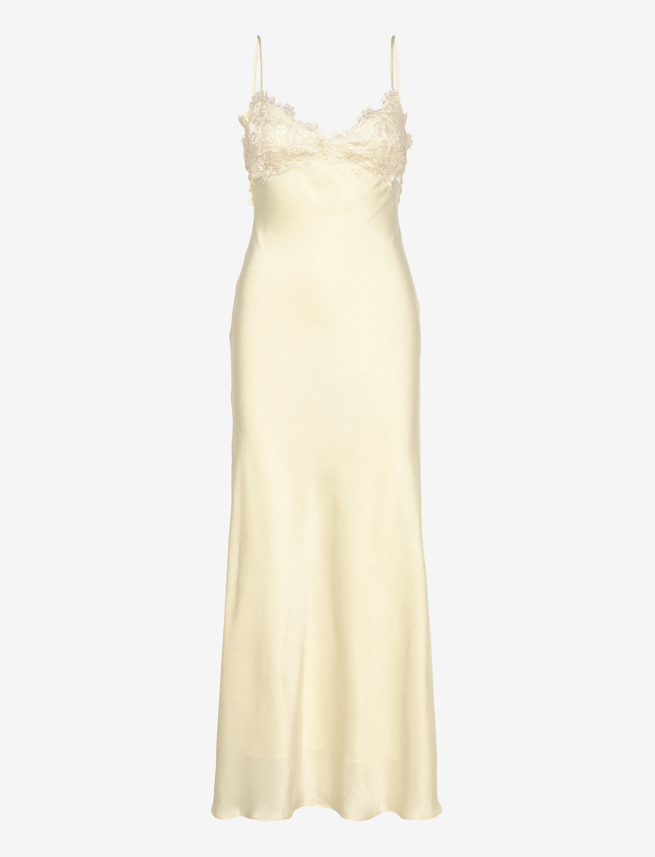 Bardot - ELISAN LACE SATIN MAXI DRESS - slipklänningar - ivory - 0
