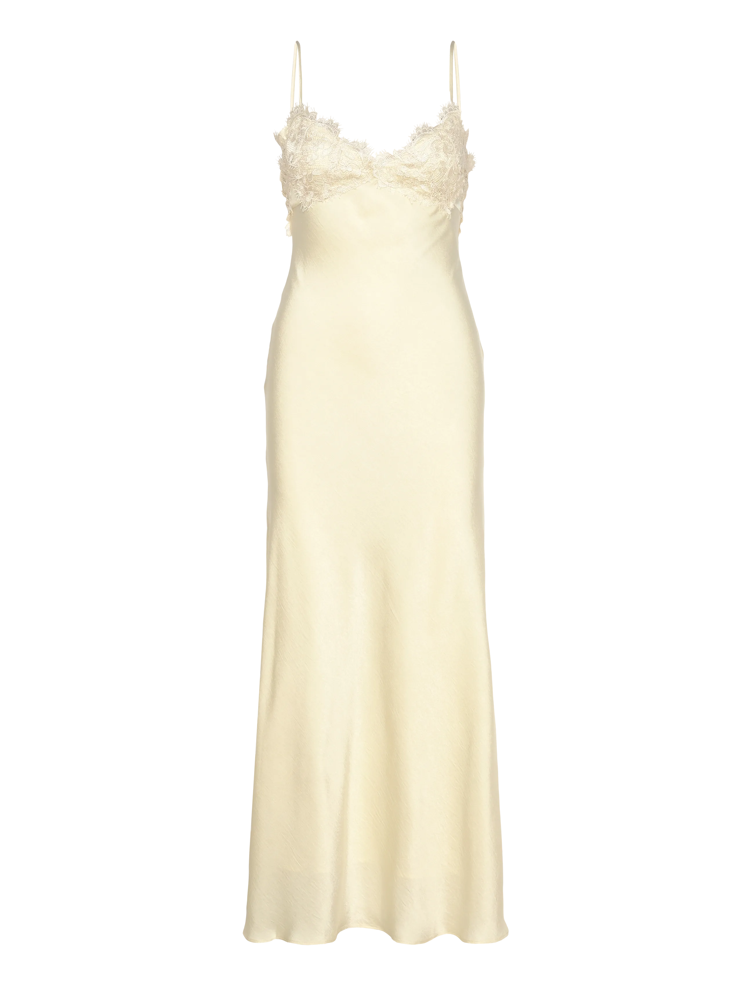 Bardot - ELISAN LACE SATIN MAXI DRESS - slip dresses - ivory - 1