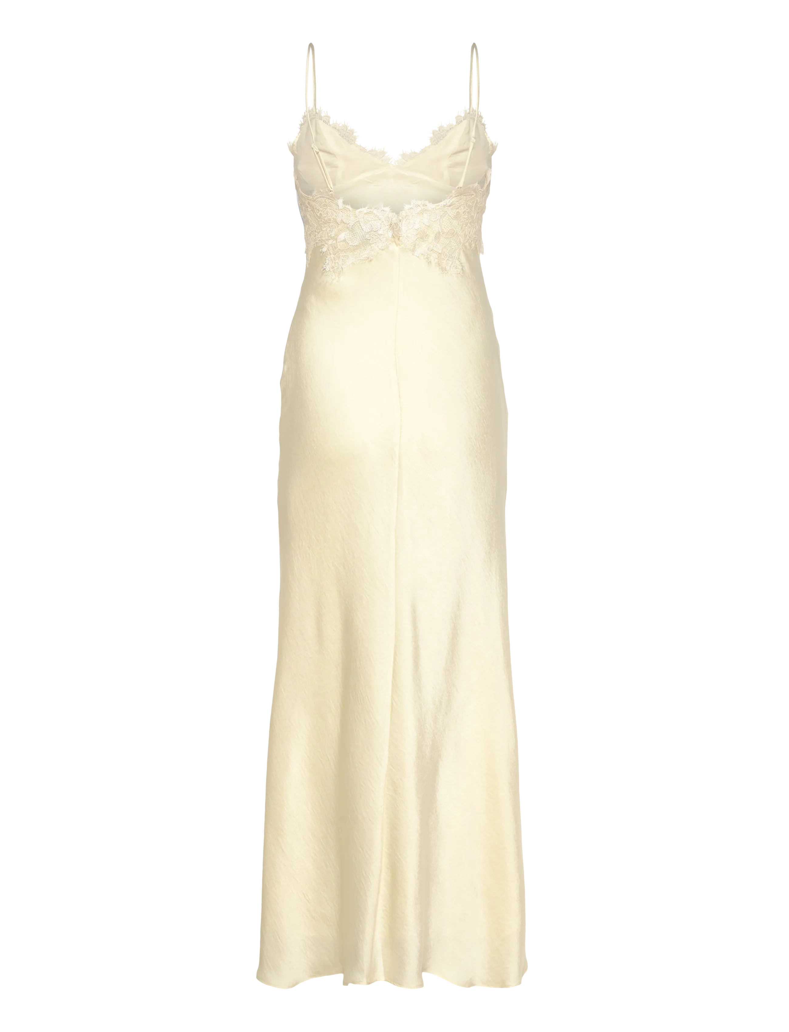 Bardot - ELISAN LACE SATIN MAXI DRESS - slip dresses - ivory - 2