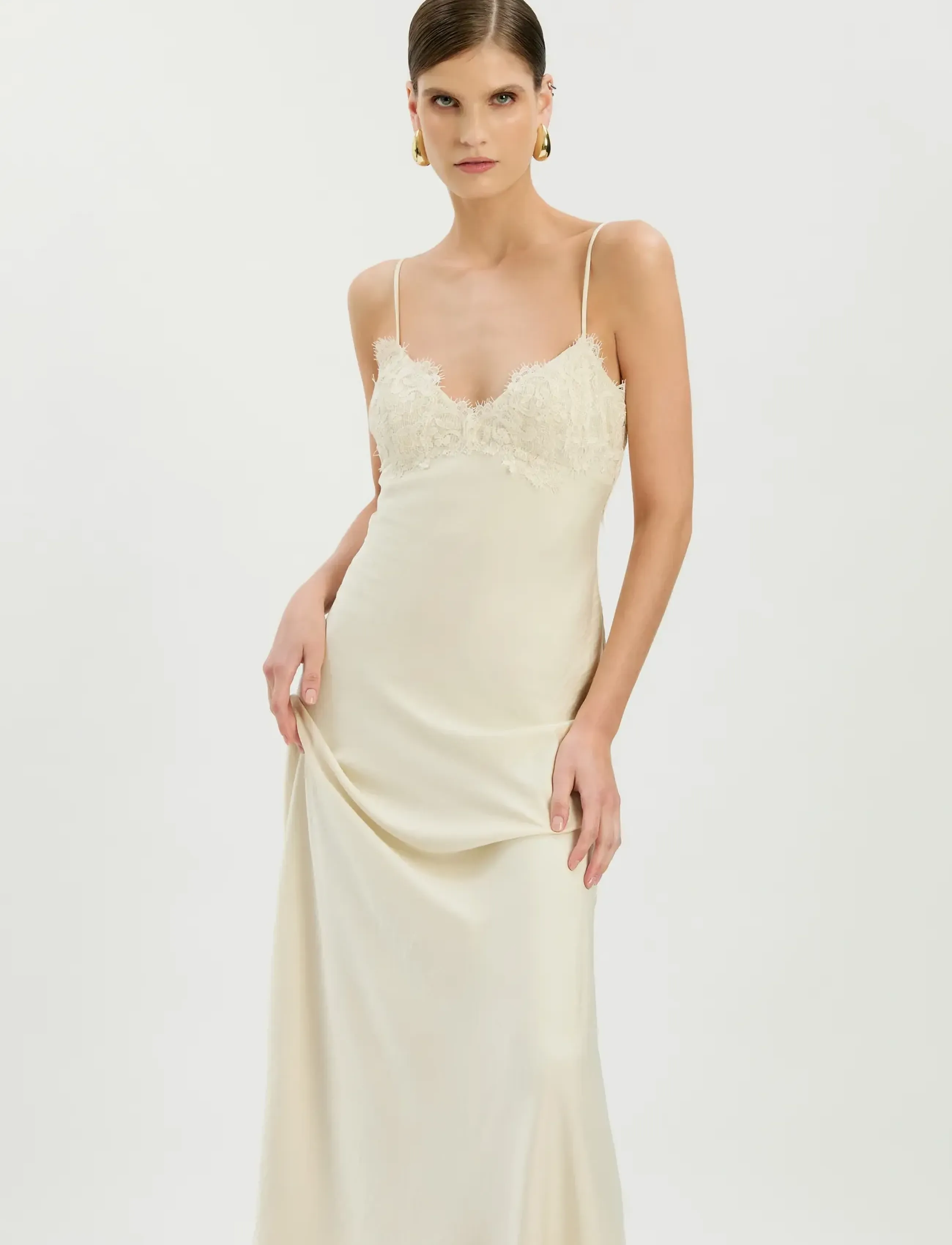 Bardot Elisan Lace Satin Maxi Dress klänningar dam – bild 5