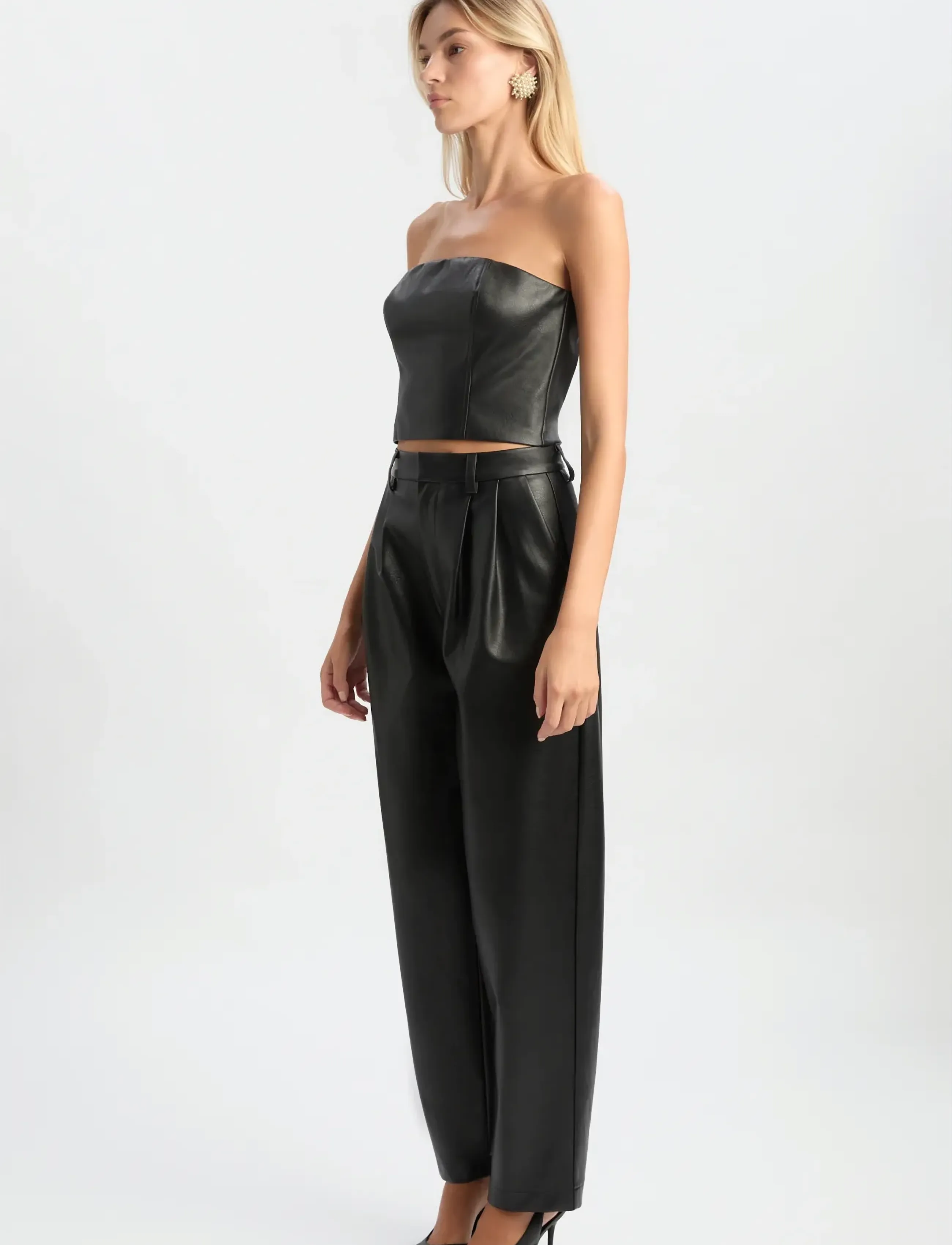 Bardot - KELSA VEGAN LEATHER PANT - lederhosen - black - 3