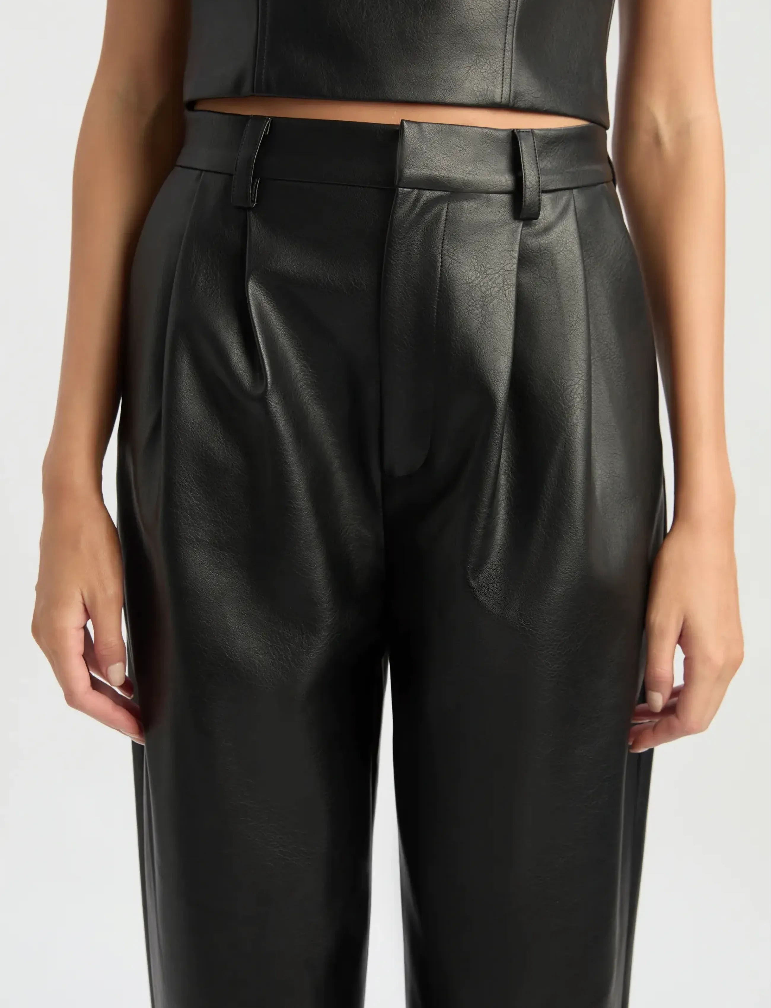 Bardot - KELSA VEGAN LEATHER PANT - lederhosen - black - 5