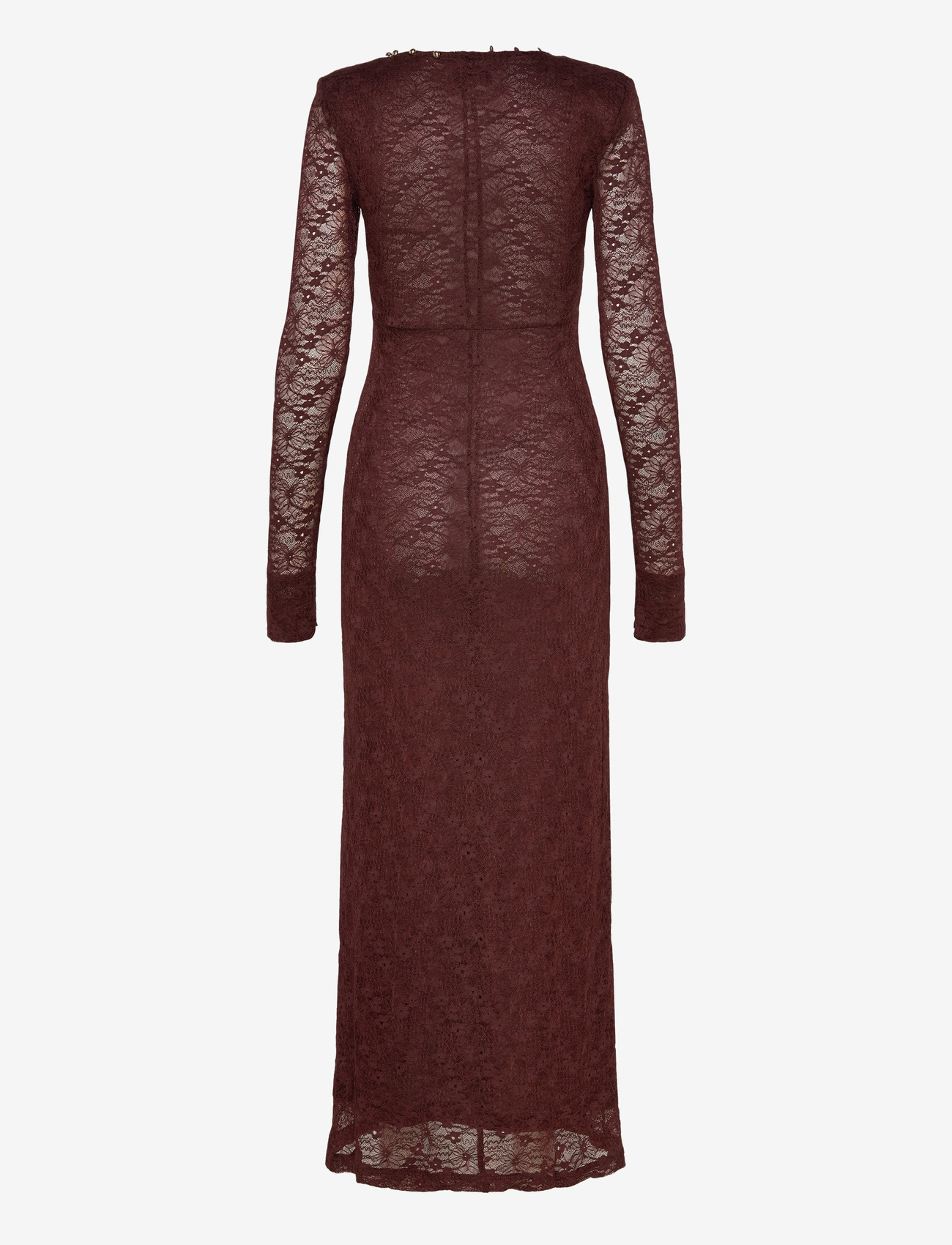 Bardot - ZENIA LONG SLEEVE MIDI DRESS - aftenkjoler - chocolate - 1