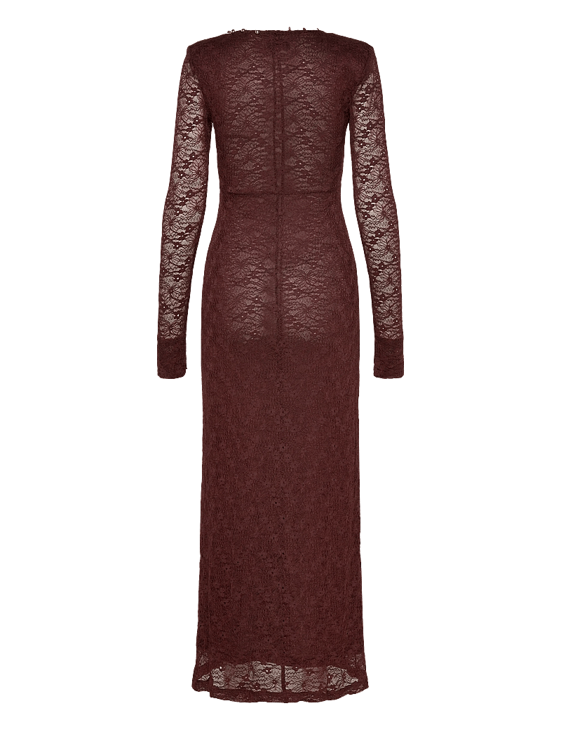 Bardot - ZENIA LONG SLEEVE MIDI DRESS - aftenkjoler - chocolate - 1