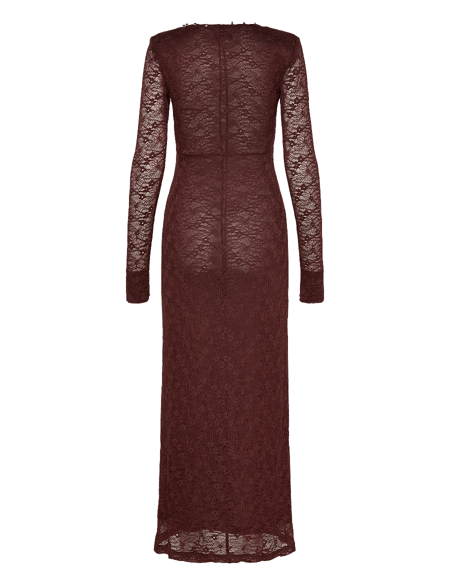 Bardot - ZENIA LONG SLEEVE MIDI DRESS - abendkleider - chocolate - 2