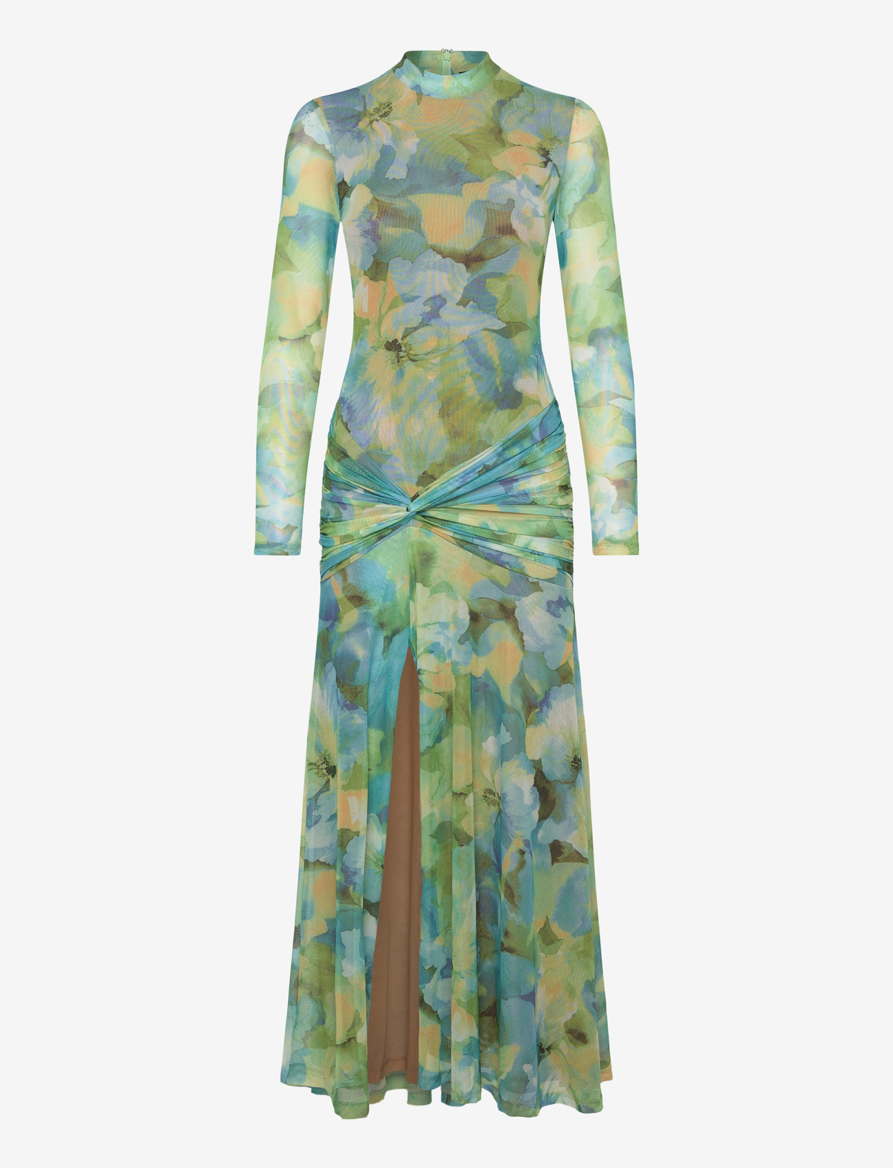 Bardot - LEA FLORAL MESH DRESS - maxi kjoler - green flo - 1