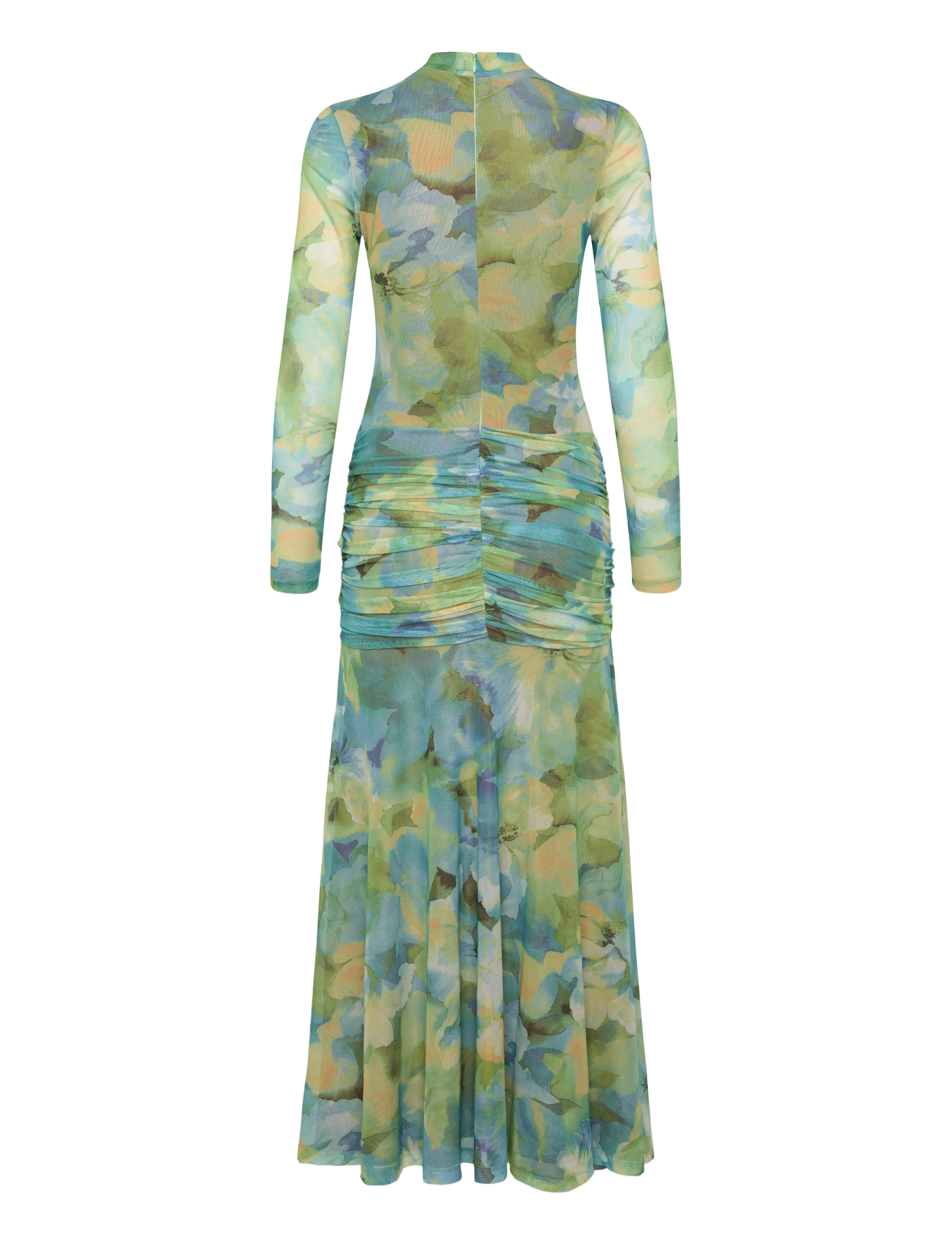 Bardot - LEA FLORAL MESH DRESS - maxi dresses - green flo - 2