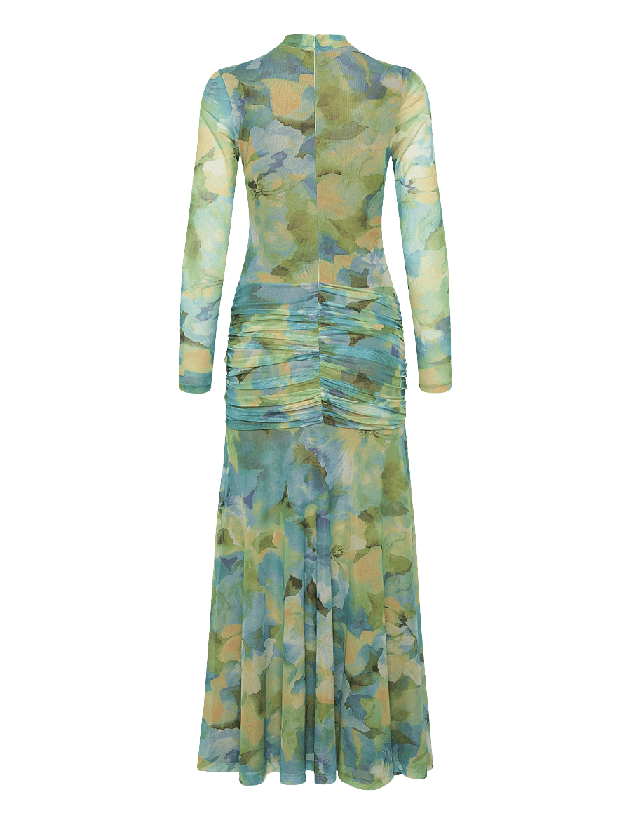 Bardot - LEA FLORAL MESH DRESS - maxi kjoler - green flo - 2