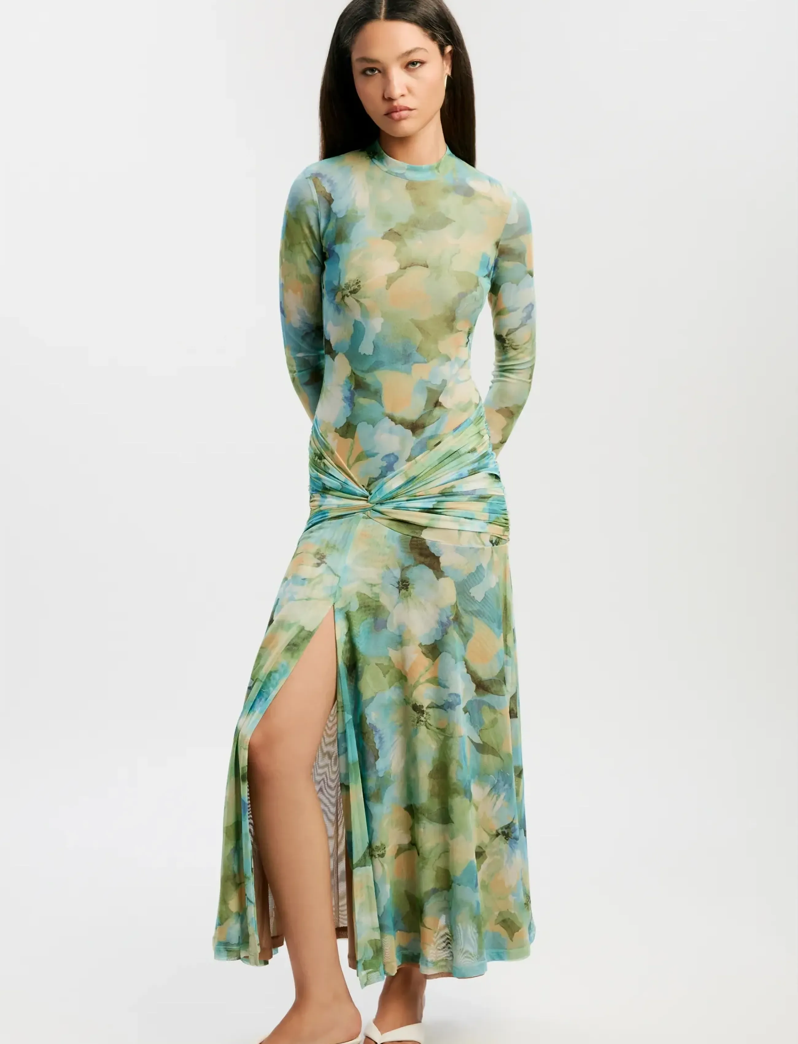Bardot Lea Floral Mesh Dress maxiklänningar dam – bild 5