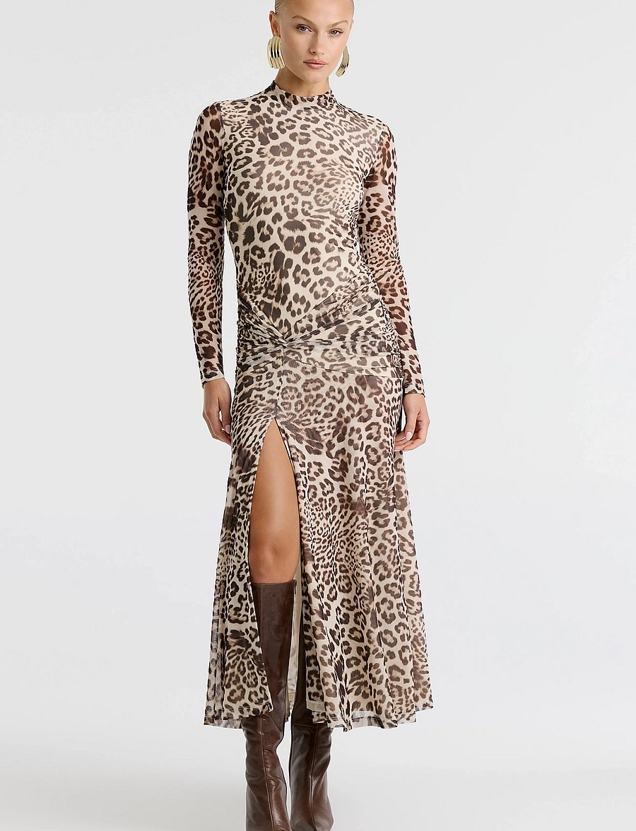 Bardot - LEA PRINTED MESH DRESS - midikleidid - animal pri - 5