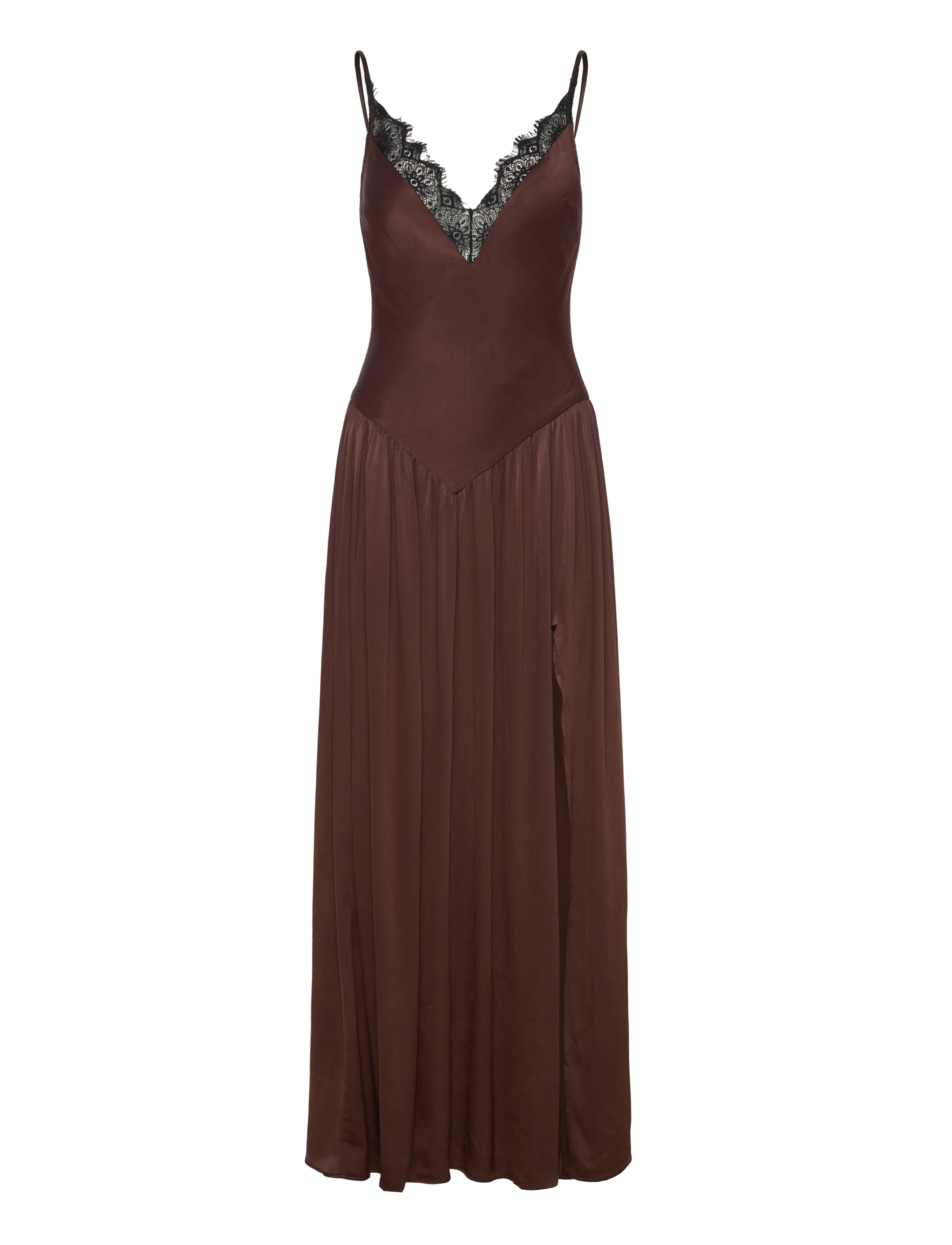 BARDOT Aderia Strickjacke Detail Maxi Kleid Braun - 38 - Damen