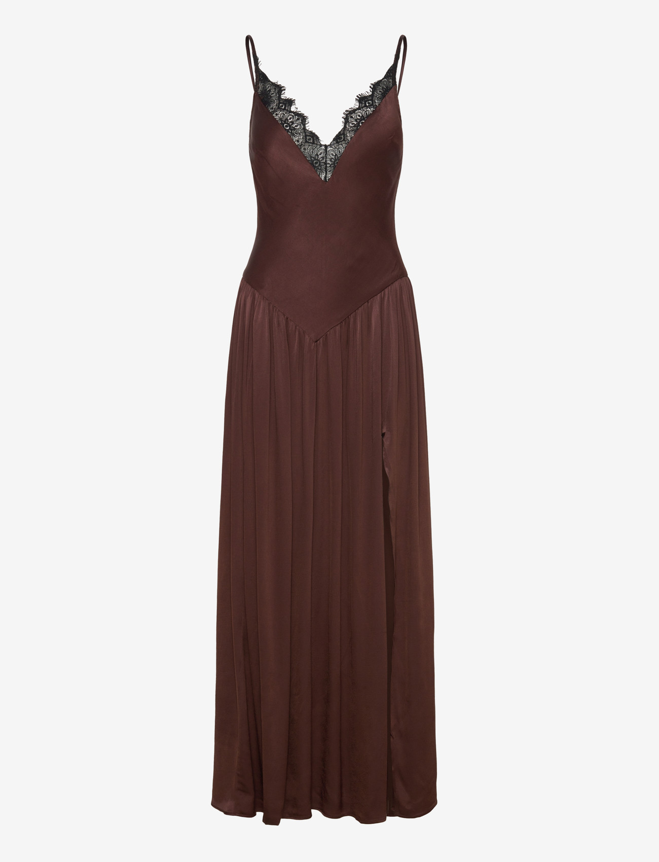 Bardot - ADERIA LACE DETAIL MAXI DRESS - evening dresses - dark choco - 0