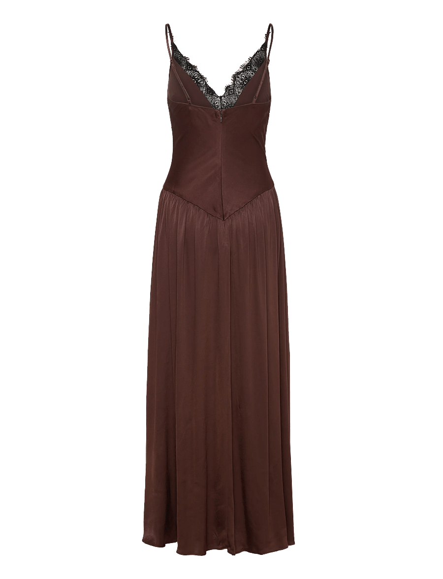 Bardot - ADERIA LACE DETAIL MAXI DRESS - abendkleider - dark choco - 2