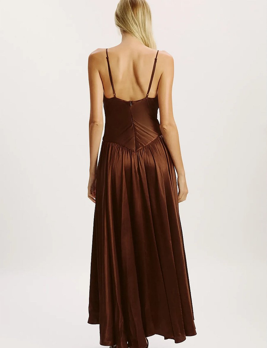 Bardot - ADERIA LACE DETAIL MAXI DRESS - abendkleider - dark choco - 4