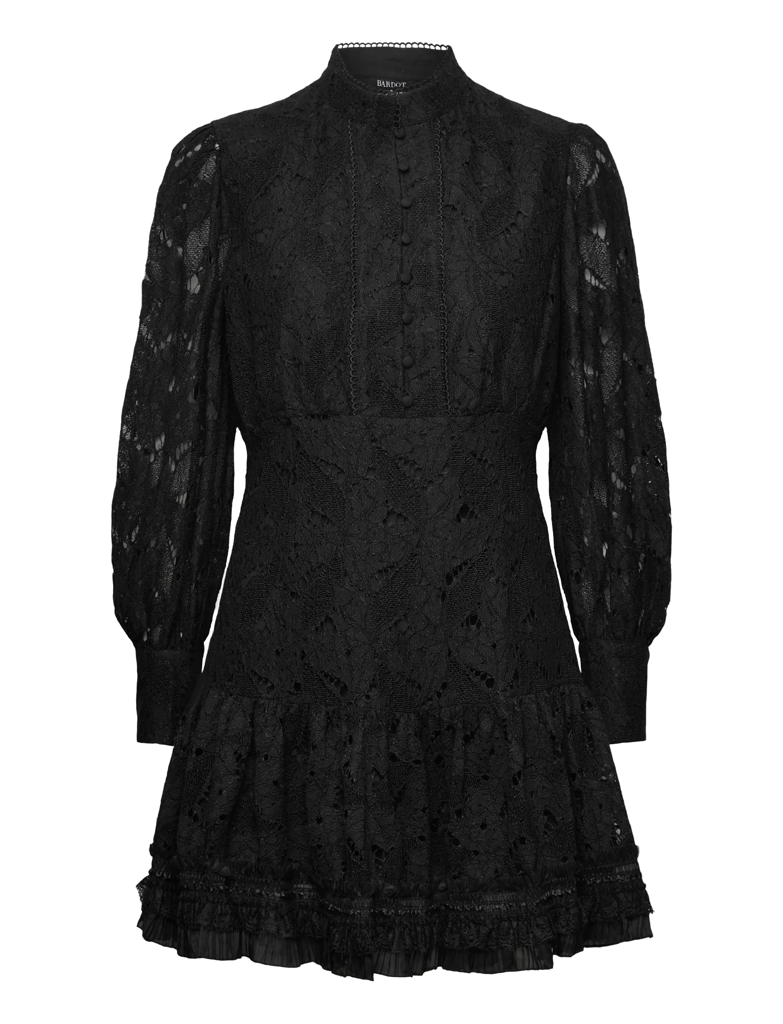BARDOT Olessia Strickjacke Mini Kleid Schwarz - 34 - Damen