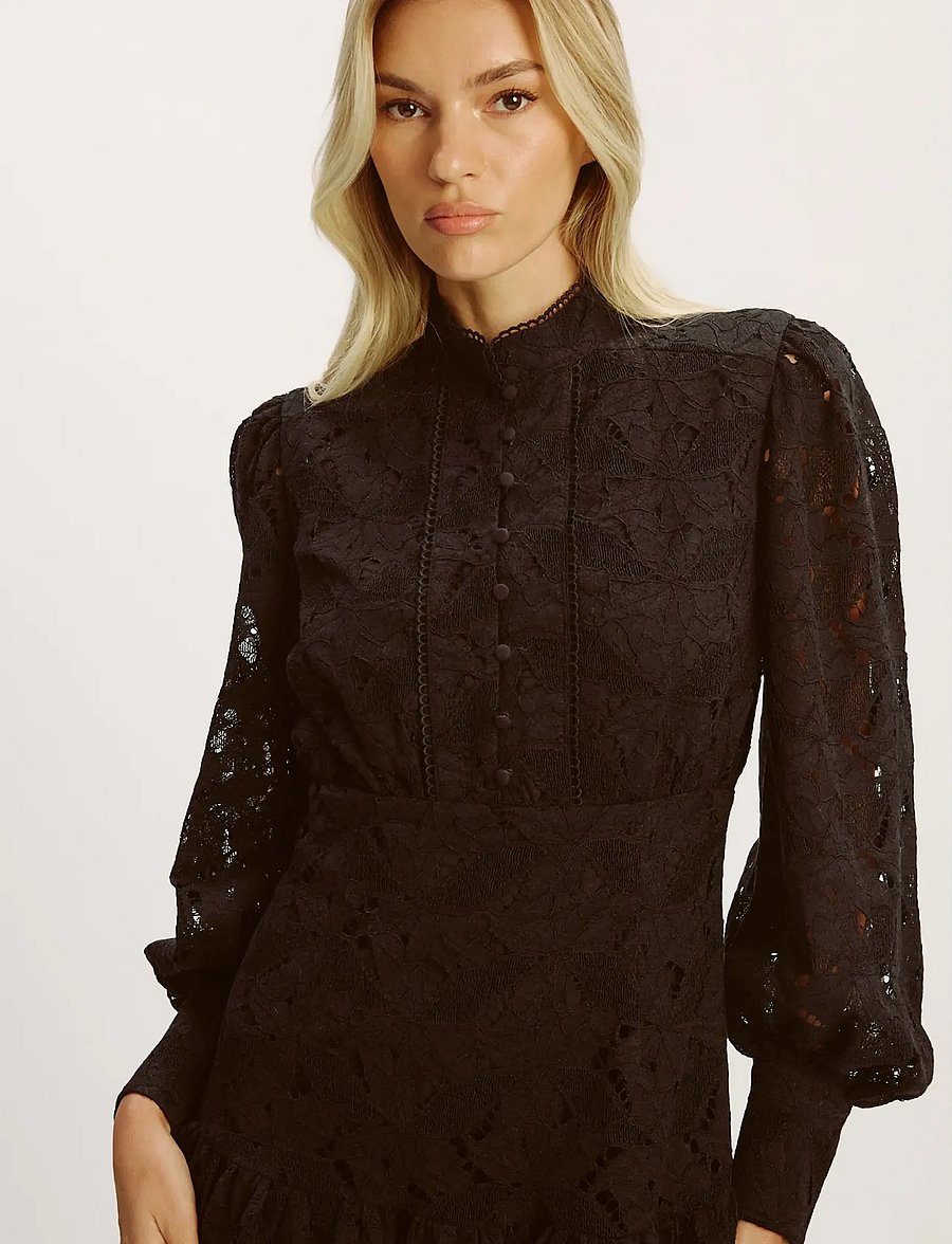 Bardot - OLESSIA LACE MINI DRESS - lace dresses - black - 3