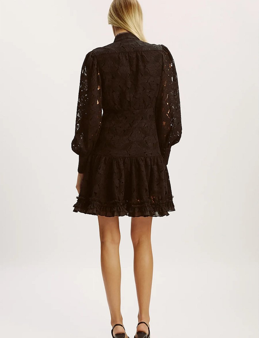 Bardot - OLESSIA LACE MINI DRESS - lace dresses - black - 5