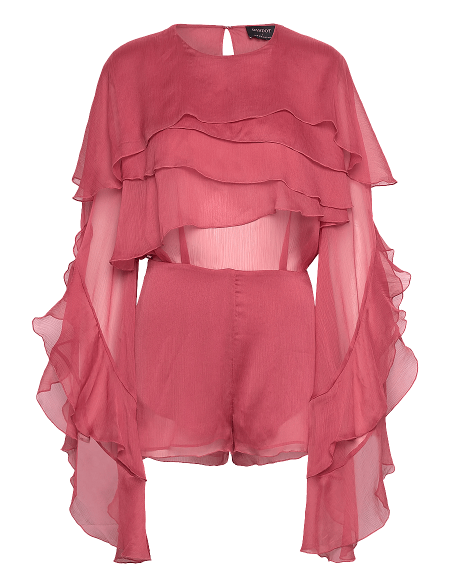 Bardot - CARSON RUFFLE PLAYSUIT - særlige begivenheder - rose - 1