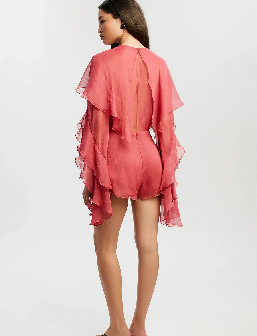 Bardot - CARSON RUFFLE PLAYSUIT - særlige begivenheder - rose - 0