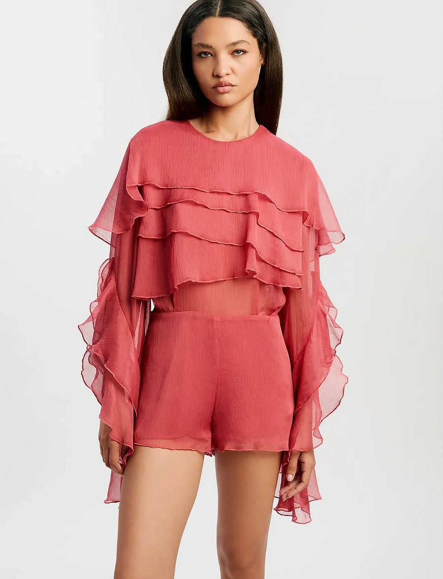 Bardot - CARSON RUFFLE PLAYSUIT - særlige begivenheder - rose - 5