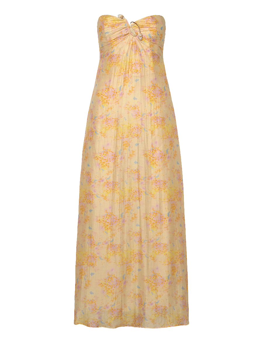Bardot - AMINA STRAPLESS MAXI DRESS - vasarinės suknelės - yellow flr - 1
