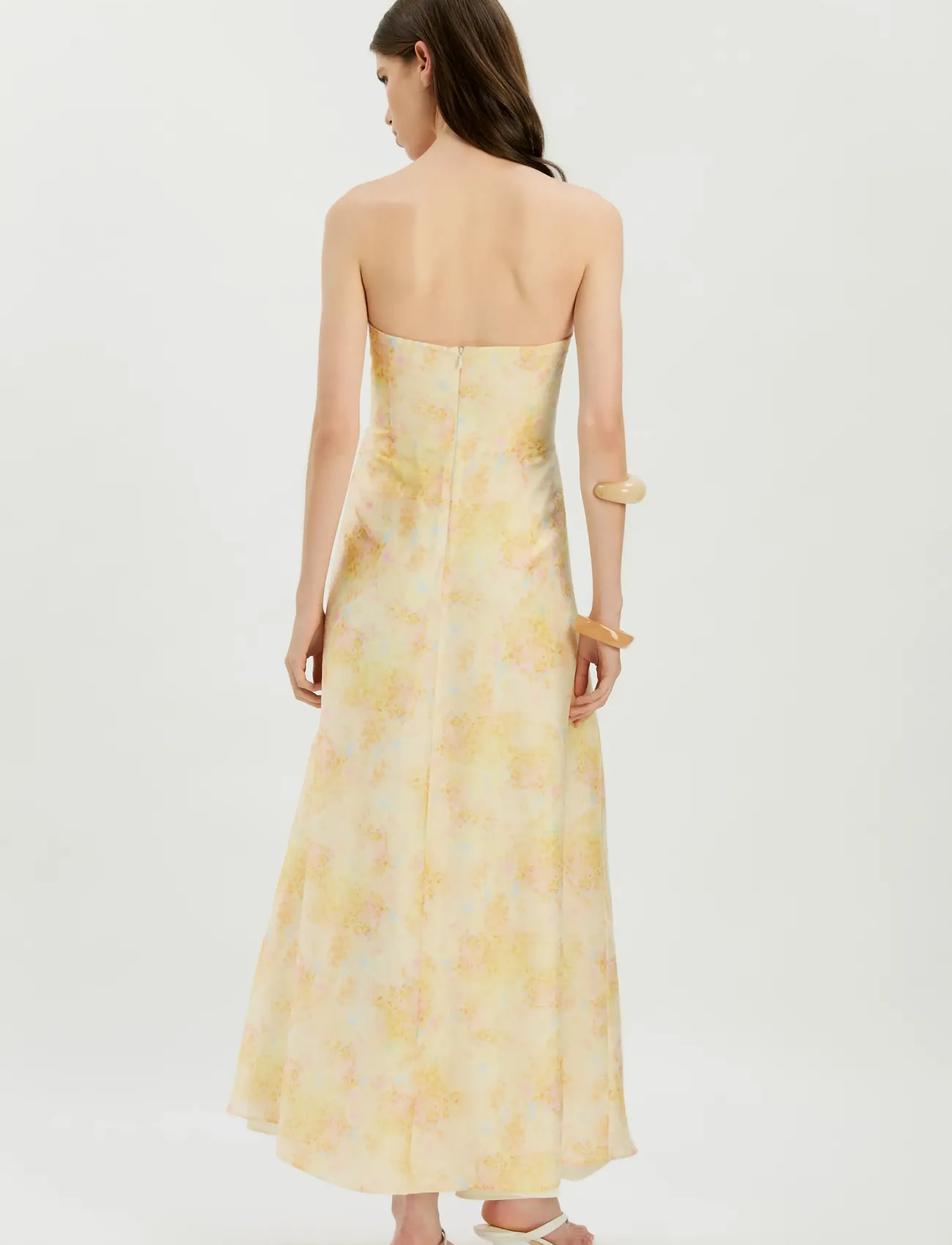 Bardot - AMINA STRAPLESS MAXI DRESS - summer dresses - yellow flr - 3