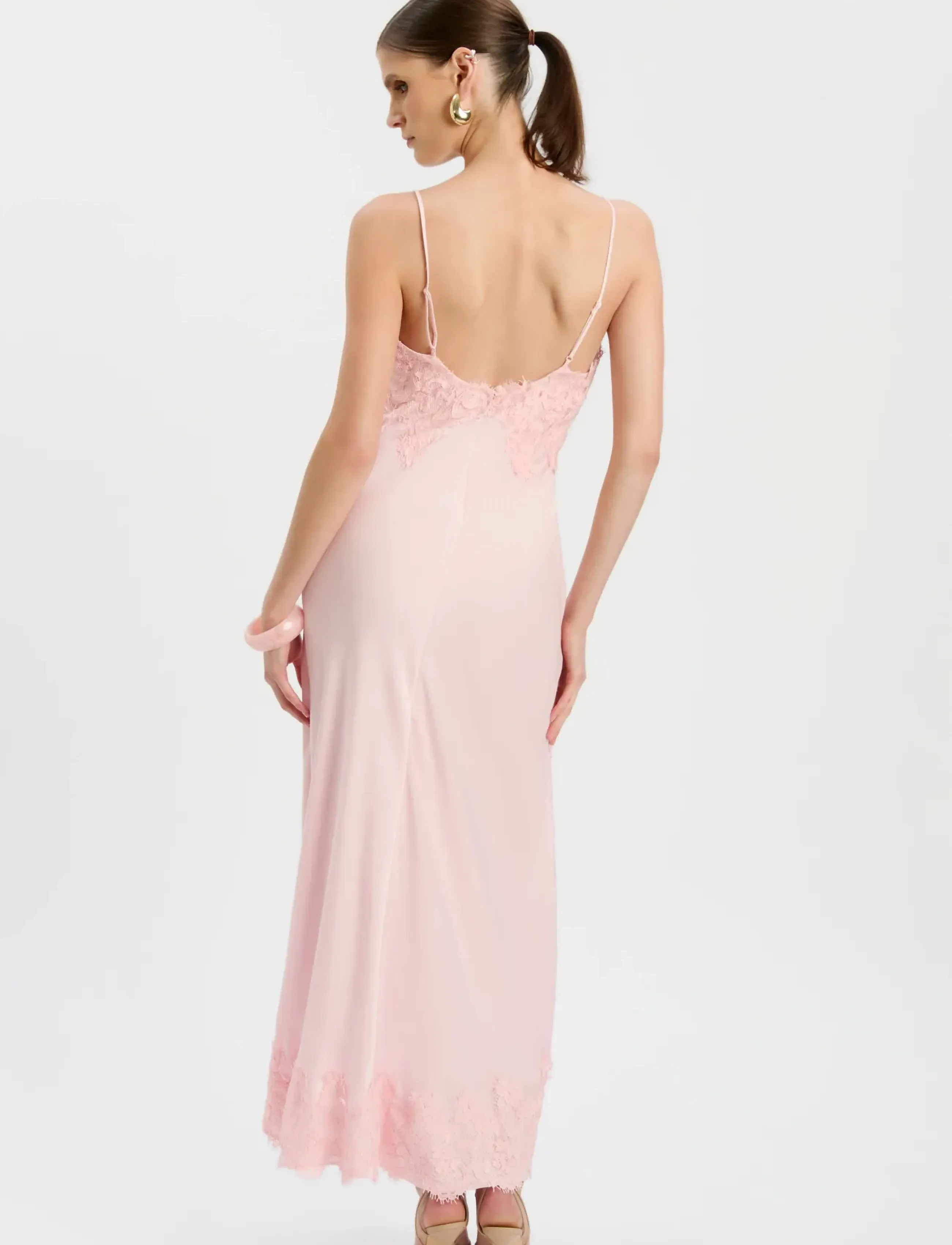 Bardot - ALERIE LACE SATIN MAXI DRESS - petal pink - 5