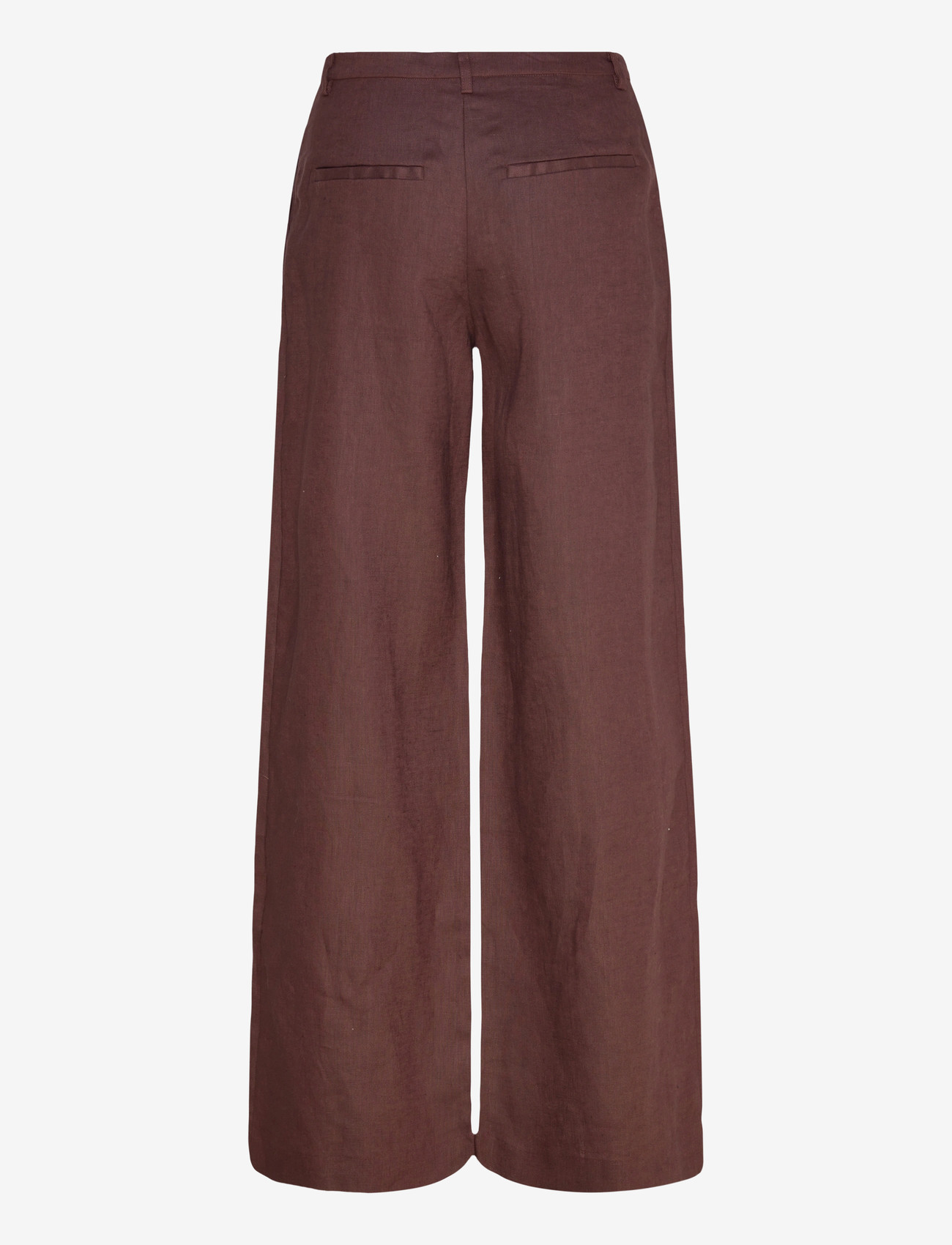 Bardot - GEORDY HIPSTER LINEN PANT - bukser med brede ben - chocolate - 2