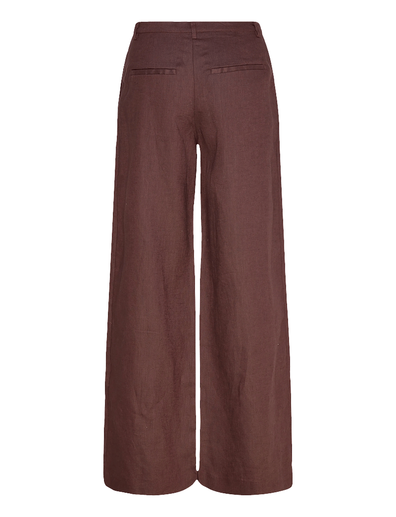 Bardot - GEORDY HIPSTER LINEN PANT - bukser med brede ben - chocolate - 2