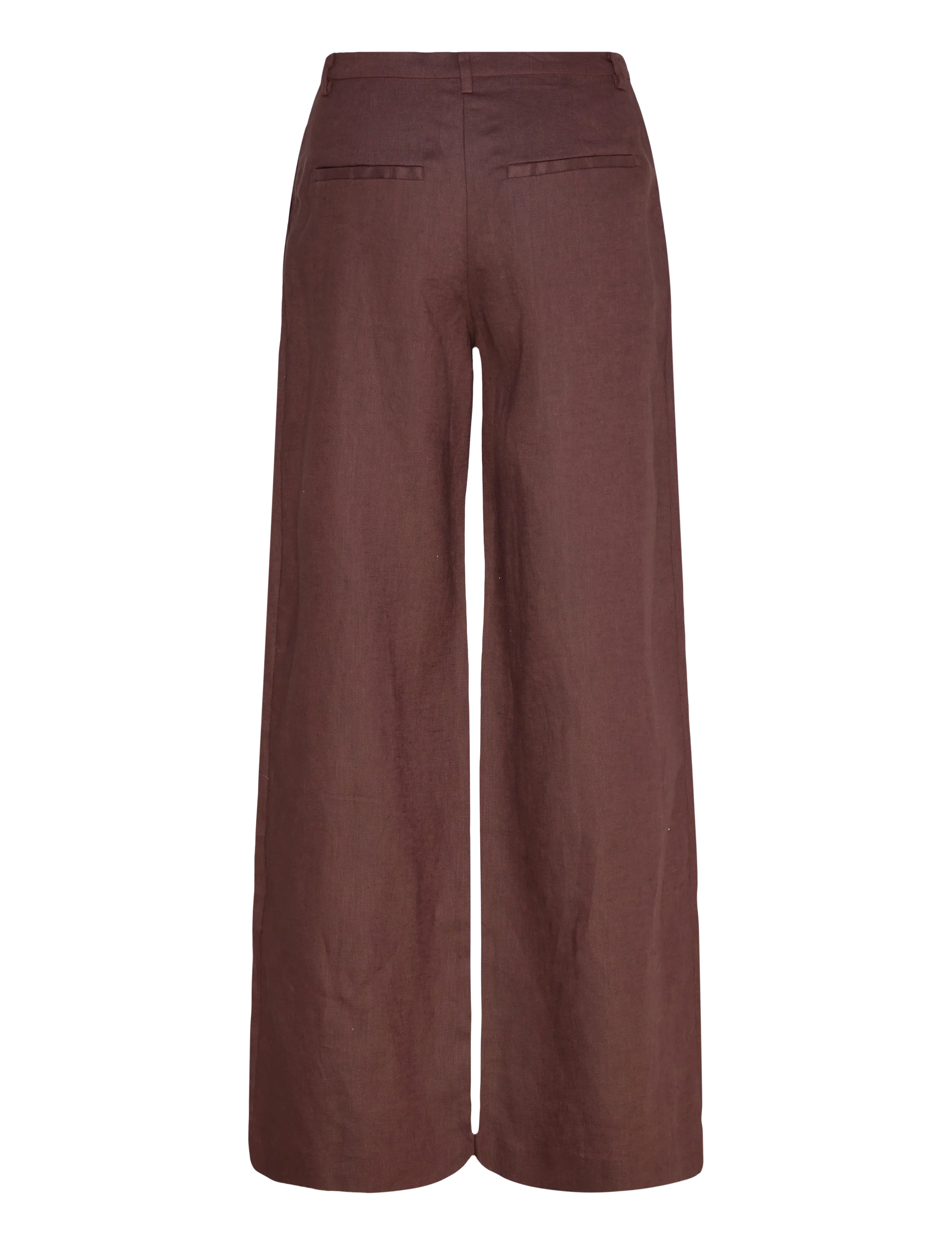 Bardot - GEORDY HIPSTER LINEN PANT - laia säärega püksid - chocolate - 2