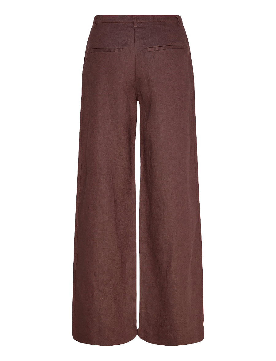 Bardot - GEORDY HIPSTER LINEN PANT - hosen mit weitem bein - chocolate - 2