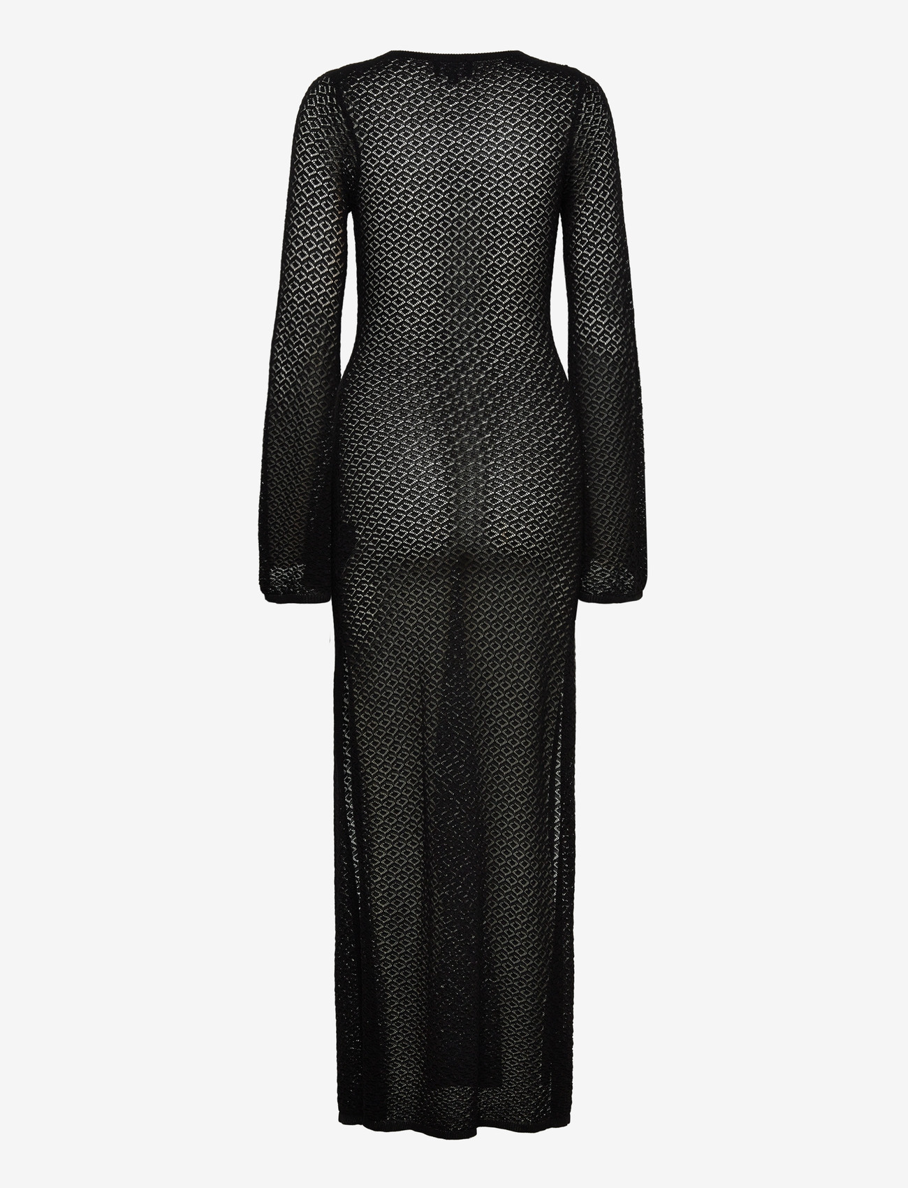 Bardot - BRYN CROCHET MAXI DRESS - kootud kleidid - black - 2