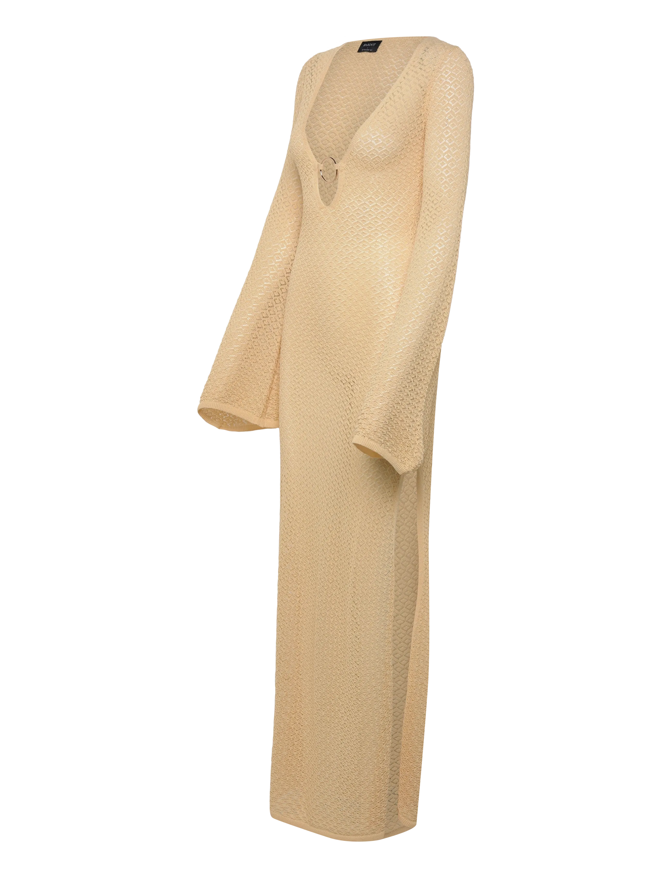 Bardot - BRYN CROCHET MAXI DRESS - knitted dresses - buttercup - 2