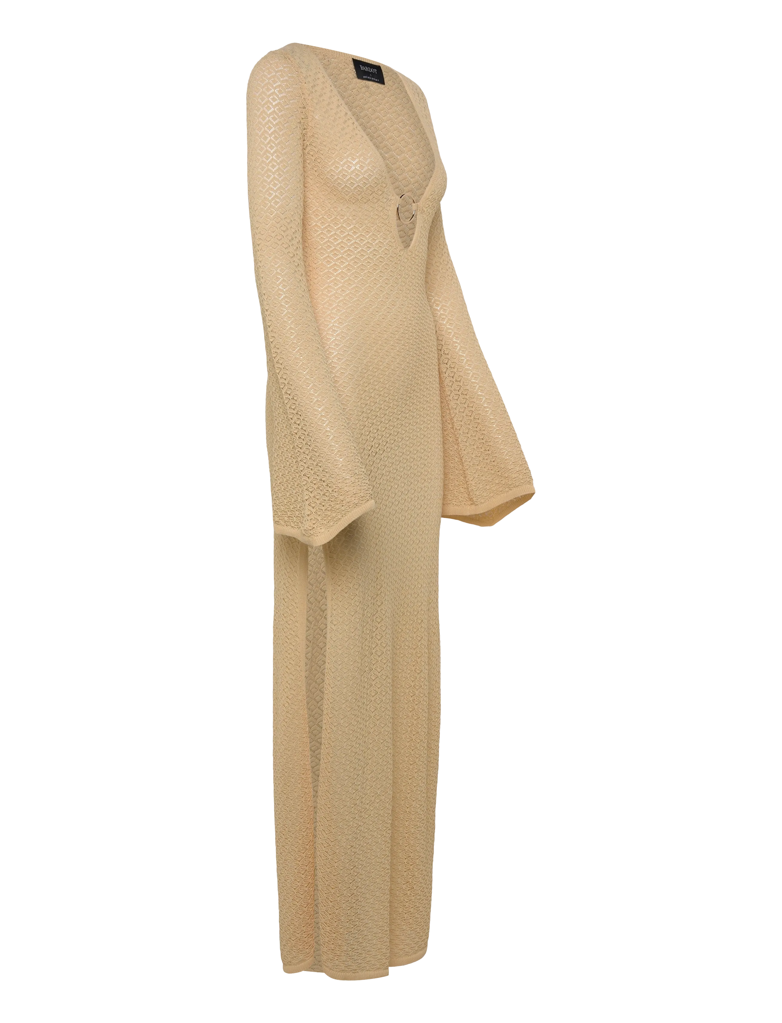 Bardot - BRYN CROCHET MAXI DRESS - knitted dresses - buttercup - 3