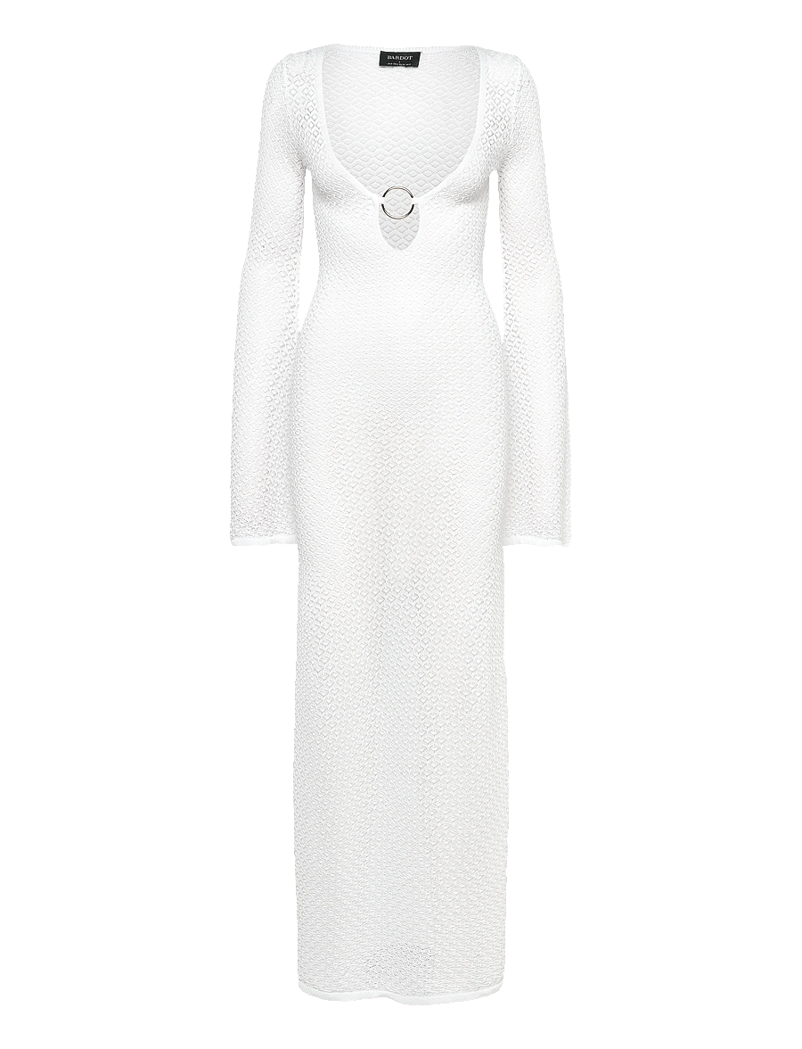 Bardot - BRYN CROCHET MAXI DRESS - knitted dresses - ivory - 1