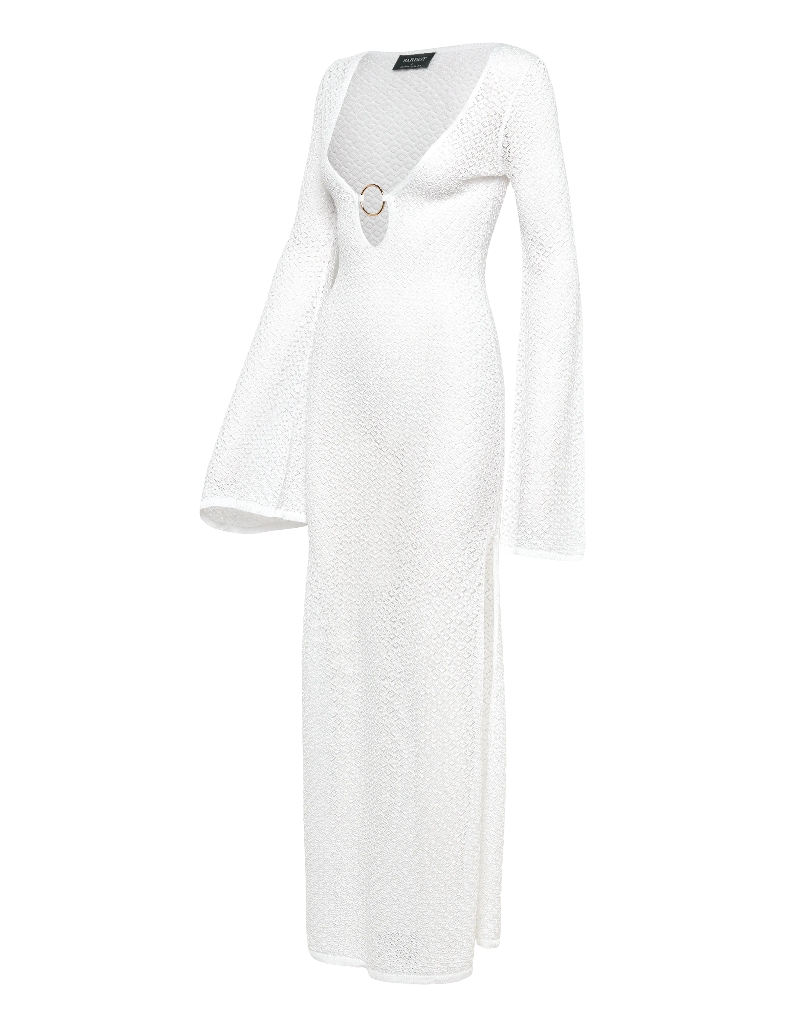 Bardot - BRYN CROCHET MAXI DRESS - knitted dresses - ivory - 3