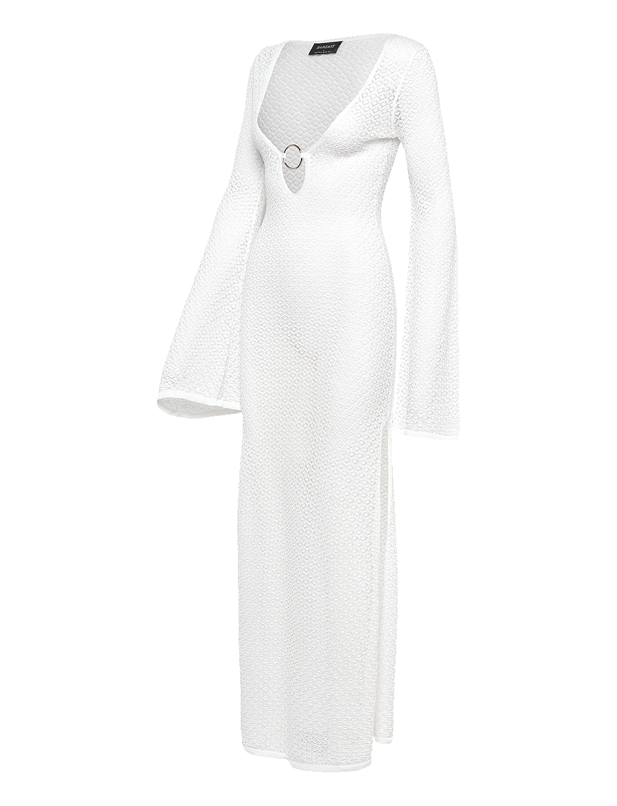 Bardot - BRYN CROCHET MAXI DRESS - knitted dresses - ivory - 3