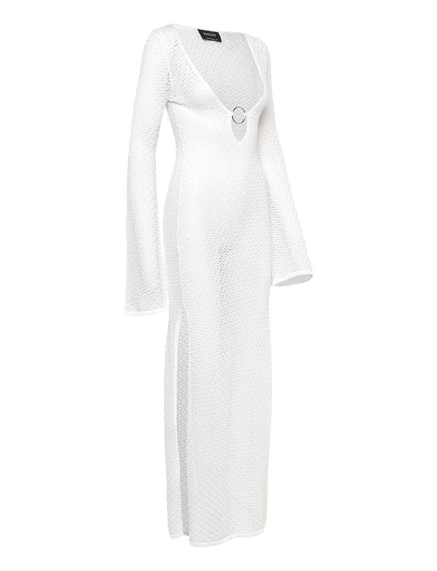 Bardot - BRYN CROCHET MAXI DRESS - knitted dresses - ivory - 4