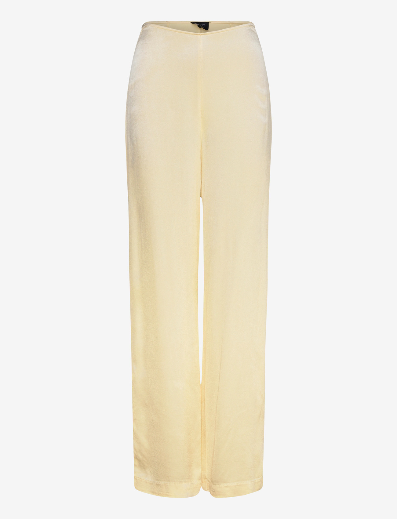 Bardot - DEVIN MID RISE SATIN PANT - wide leg trousers - buttercup - 0
