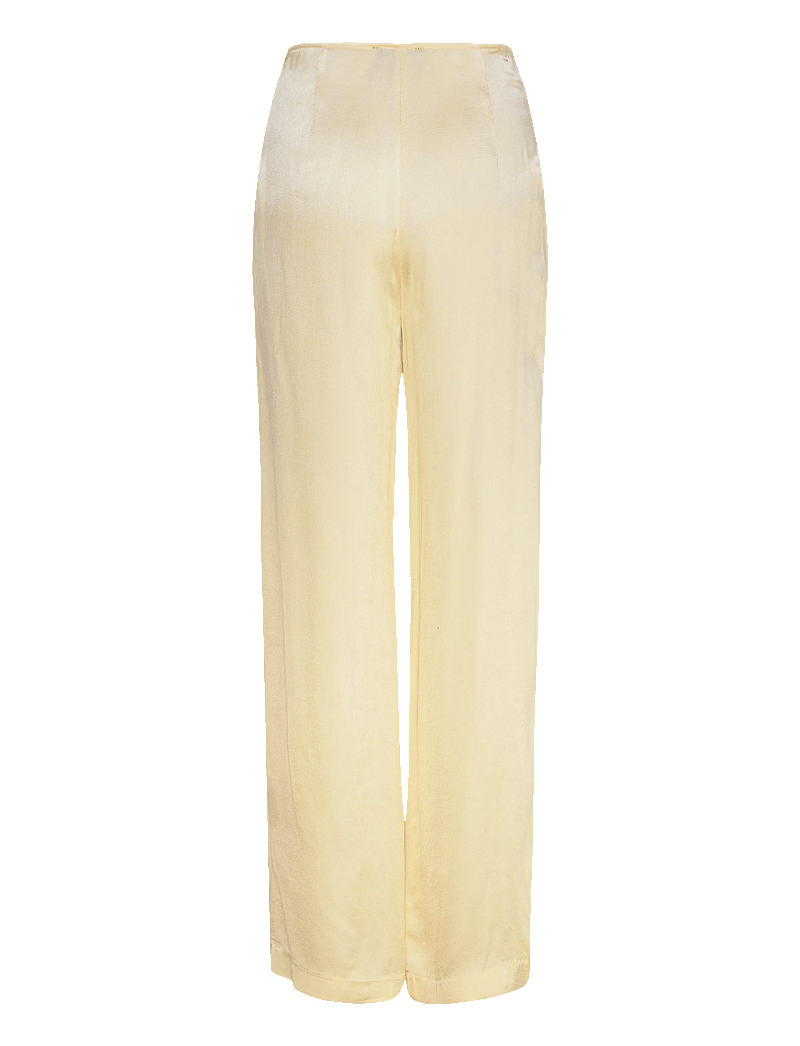 Bardot - DEVIN MID RISE SATIN PANT - wide leg trousers - buttercup - 1