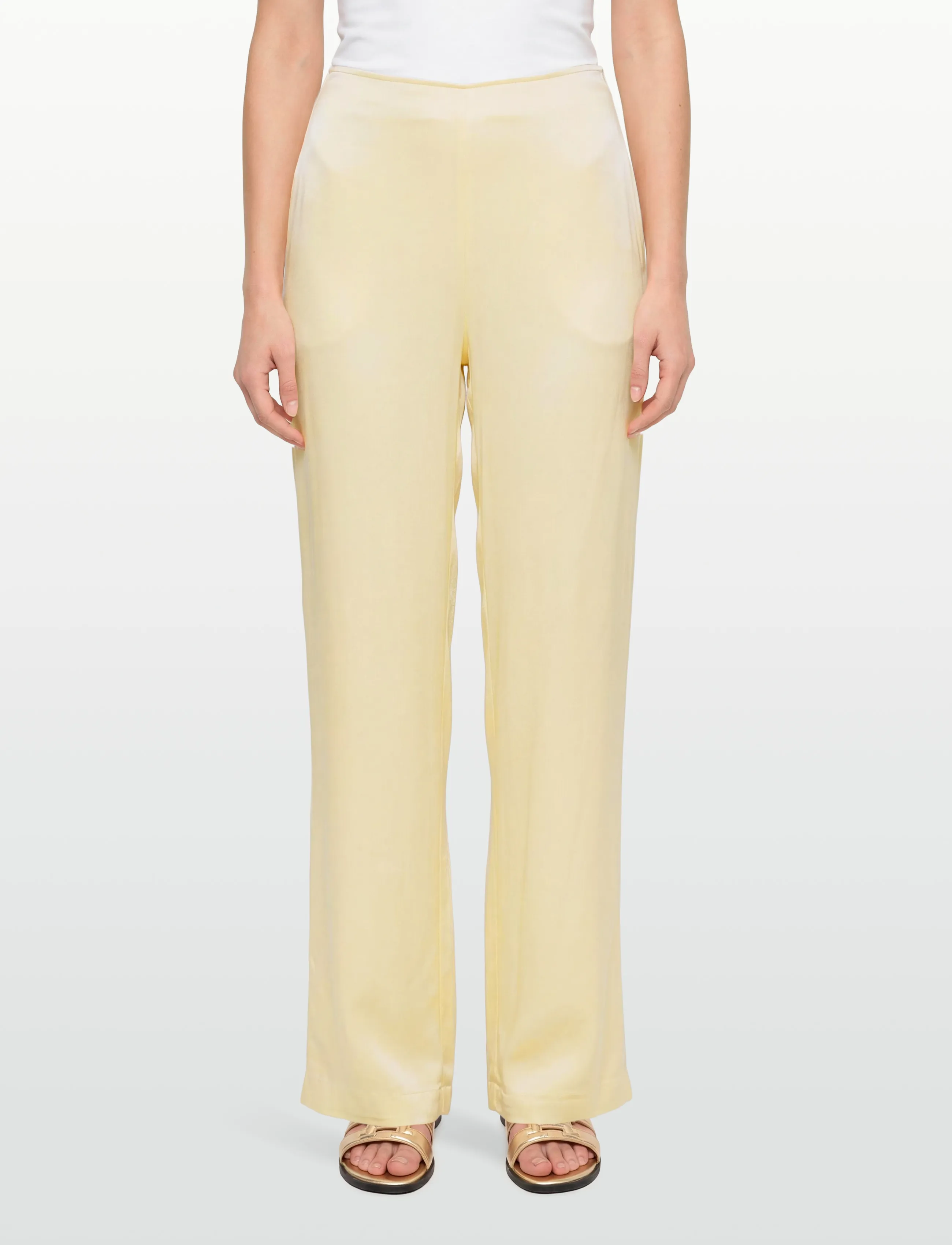 Bardot - DEVIN MID RISE SATIN PANT - buttercup - 3