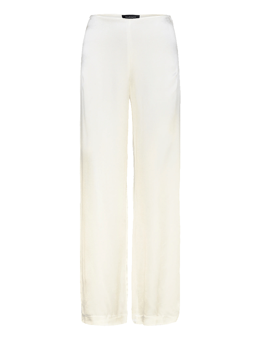 Bardot - DEVIN MID RISE SATIN PANT - bukser med brede ben - orchid wht - 0