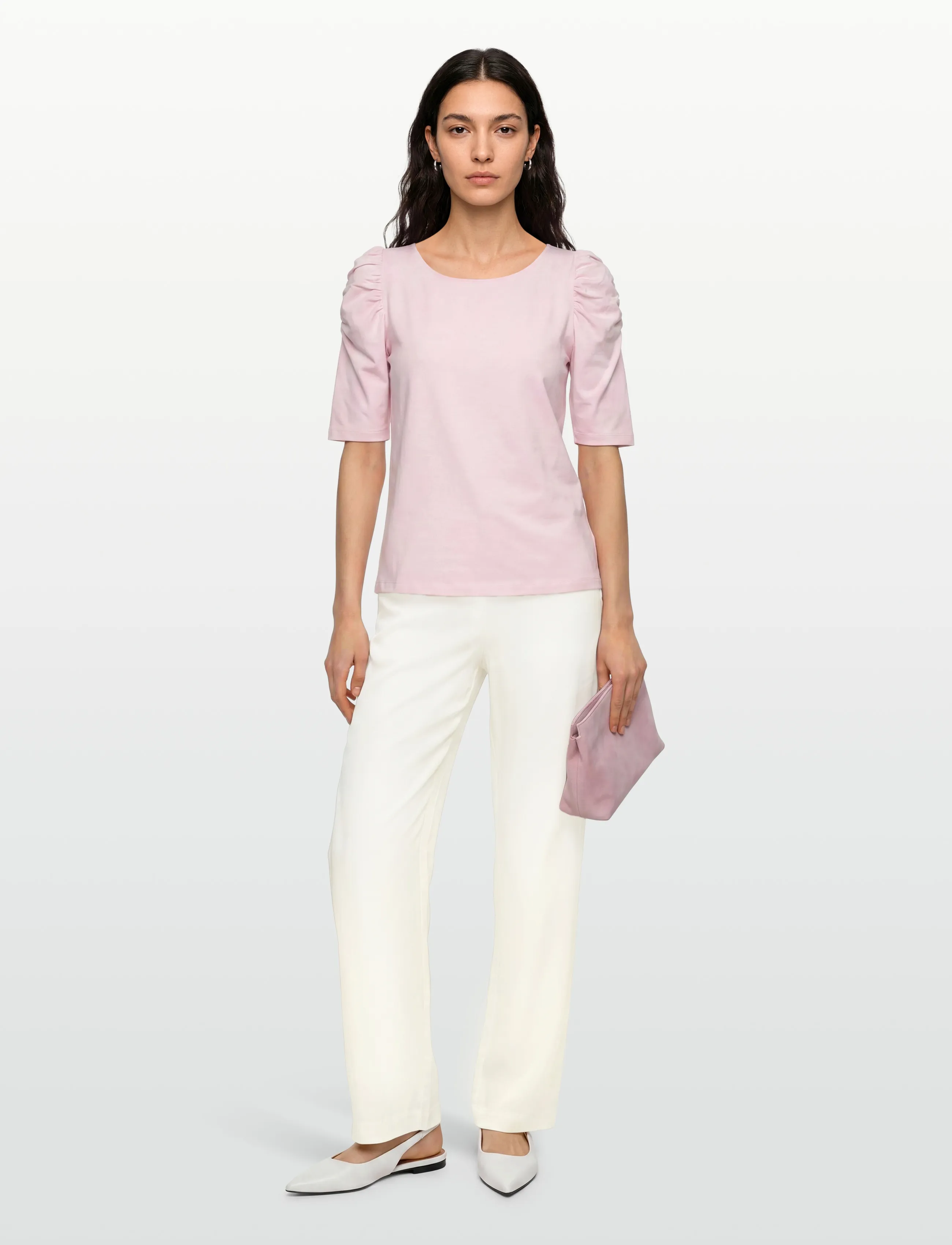 Bardot DEVIN MID RISE SATIN PANT - Bardot - ORCHID WHT / cream